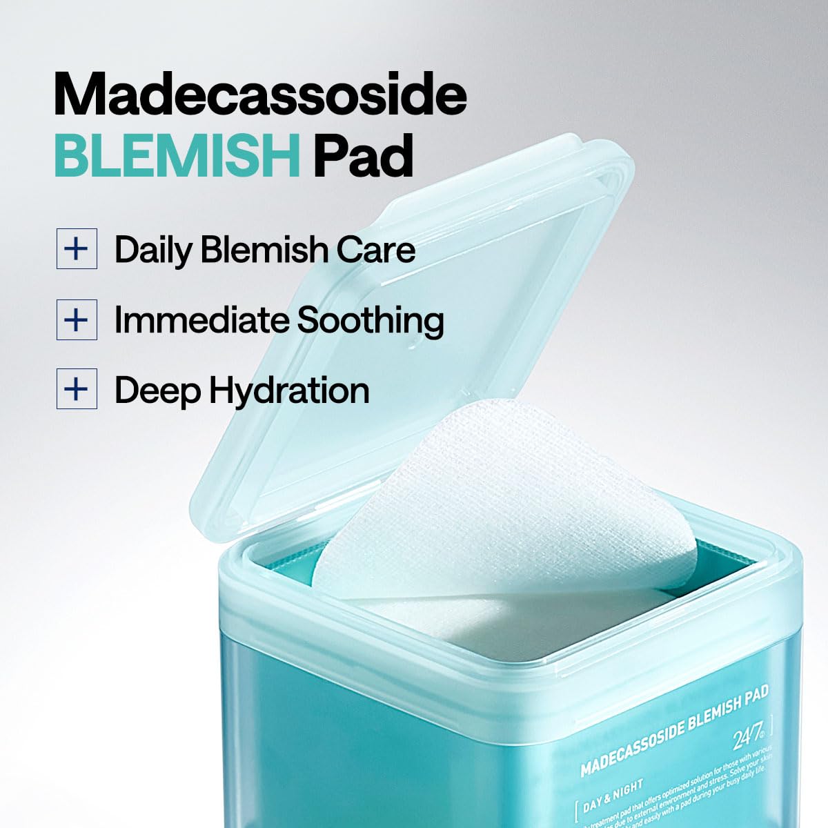 MEDIHEAL Toner Pads [Madecassoside] - Blemish Care Toner Pad with Centella Asiatica - Improves Uneven Skin Tone & Deep Hydration - Vegan Hypoallergenic Face Gauze (100 Count) - Medaid International