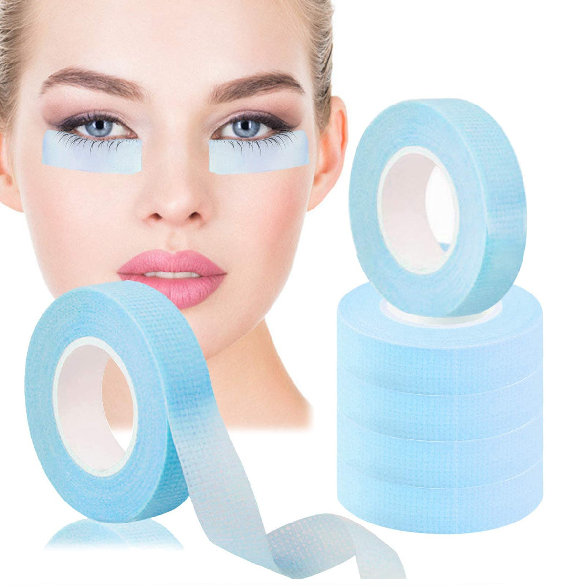 Kastwave Eyelash Tape, Adhesive Lash Extension Tape Breathable Micropore Fabric Extensions Supplies For Lint Free False Supplies, 6 Rolls