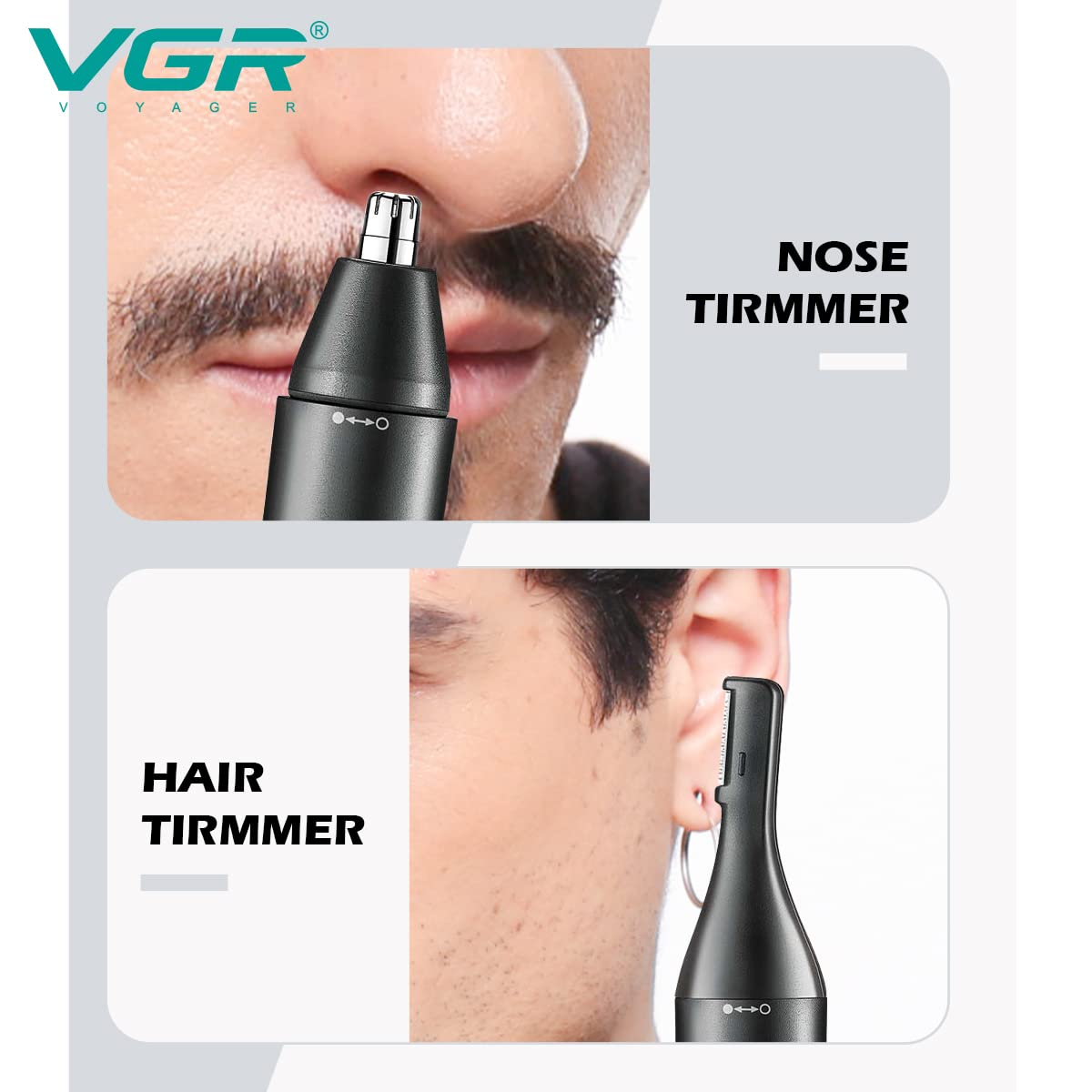 VGR V613 Ear, Nose & Eyebrow Trimmer ‚Äì USB Rechargeable, Nose Clippers & Facial Grooming Tool - Medaid International