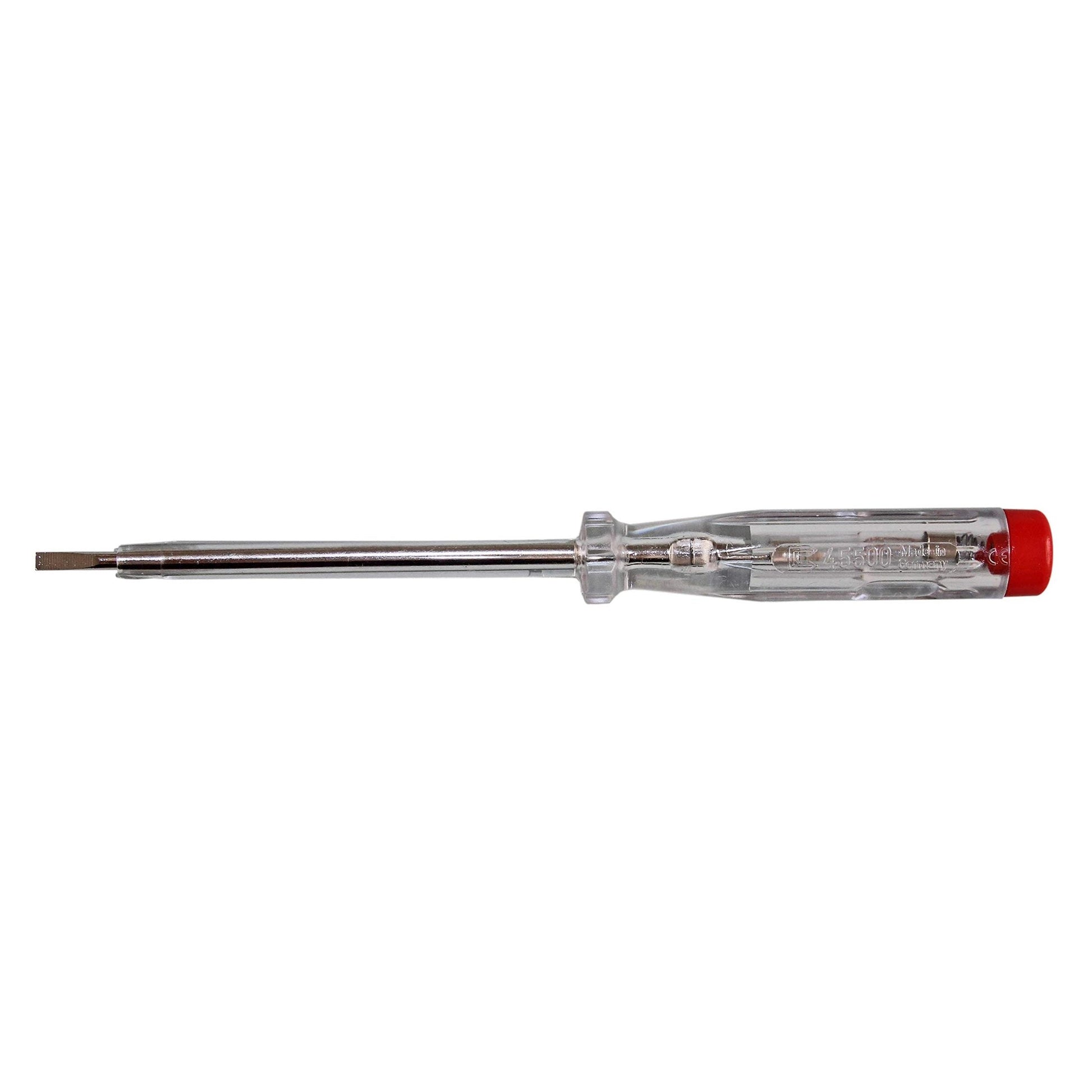 H+H 45200 45500 VDE Standard Tester 45200/45500 Voltage Tester/Phase Tester Set up to 250 V 4 Pieces (2X 45200 / 2X 45500) GS Tested 0680 Made in Germany, Transparent/red, 2X 140 mm / 2X 190 mm - Medaid International