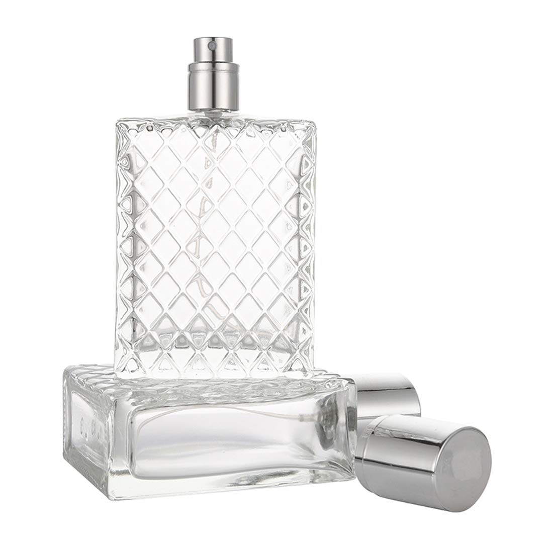Enslz 100ml 3.4 oz Refillable Spray Perfume Bottles large cosmetic Fine Mist Atomizer Empty Portabe Clear Glass Essential Oil Container for Travel - Medaid International
