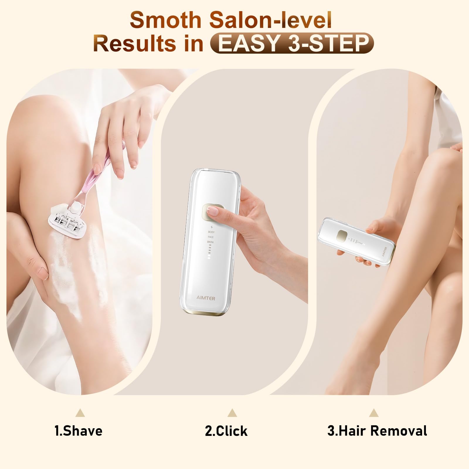 Laser Hair Removal, IPL Hair Removal for Women and Men with 5 C°Sapphire Ice-Cooling Function, At-Home Hair Removal Device for Armpits Back Legs Arms Face Bikini Line,Unlimited Flashes,Nearly Painless - Medaid International