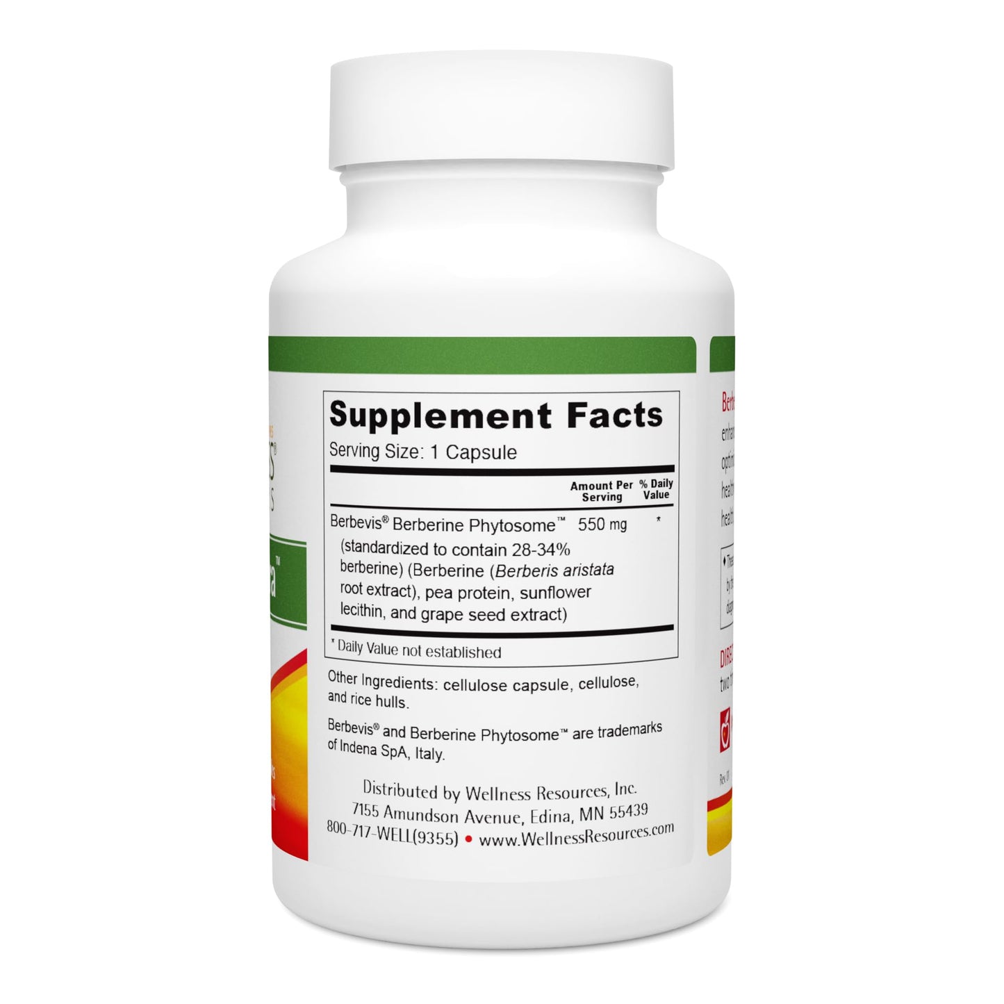 Wellness Resources Berberine Ultra - Advanced Absorption Berberine Phytosome (550mg, 60 Veggie Capsules) - Medaid International