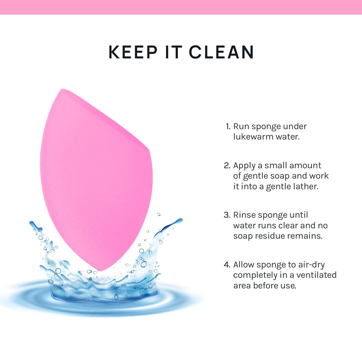AOA Studio Collection Makeup Sponge Set Makeup Blender Latex Free and High-definition Super Soft Set of 6 Makeup Blender For Powder Cream and Liquid, Beauty Cosmetic Beveled Shape (Pink) - Medaid International