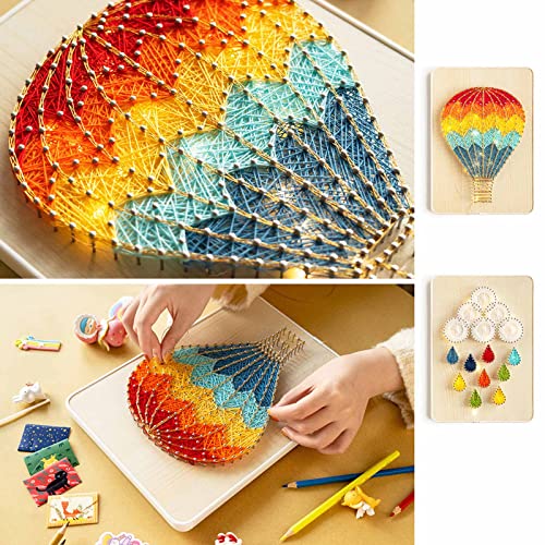Cutefiy - DIY String Art Kit with LED Light, Complete Accessories & Frame