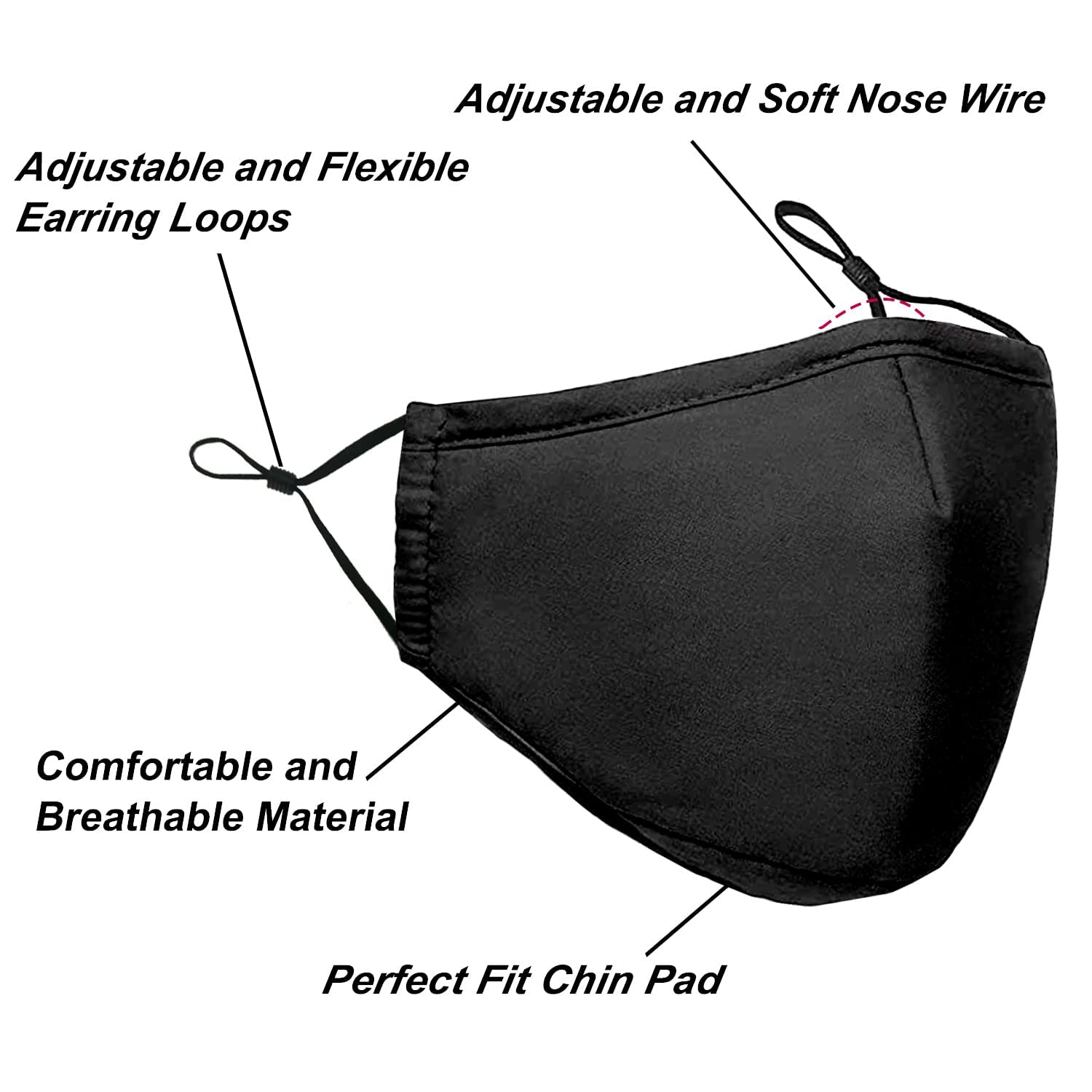 MAZJOYDAY Washable Reusable Cloth Face Masks for Women Men - Breathable Face Mask with Nose Wire and Filter Pocket for Adult - Medaid International