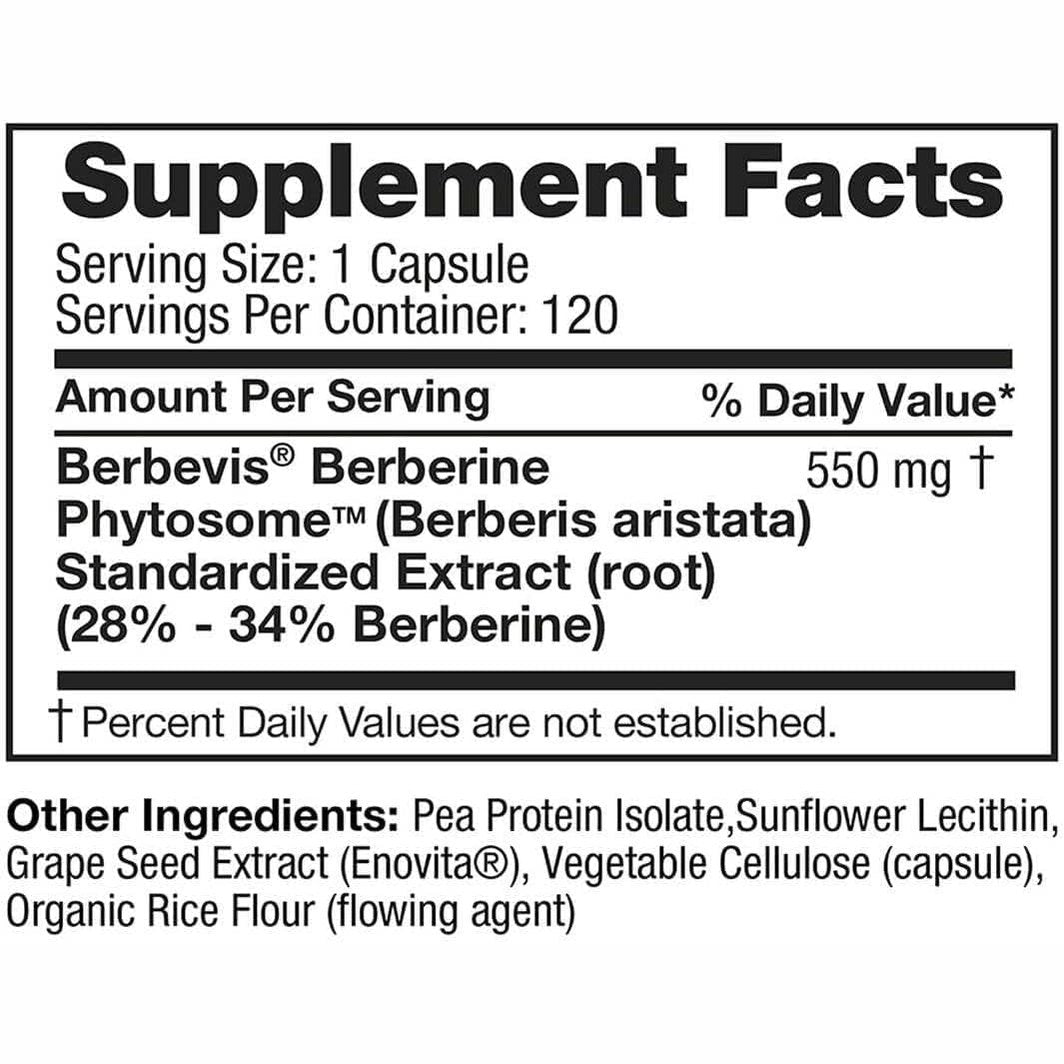 Feel Good Superfoods Berberine Phytosome, 120 Vegan Capsules - Medaid International
