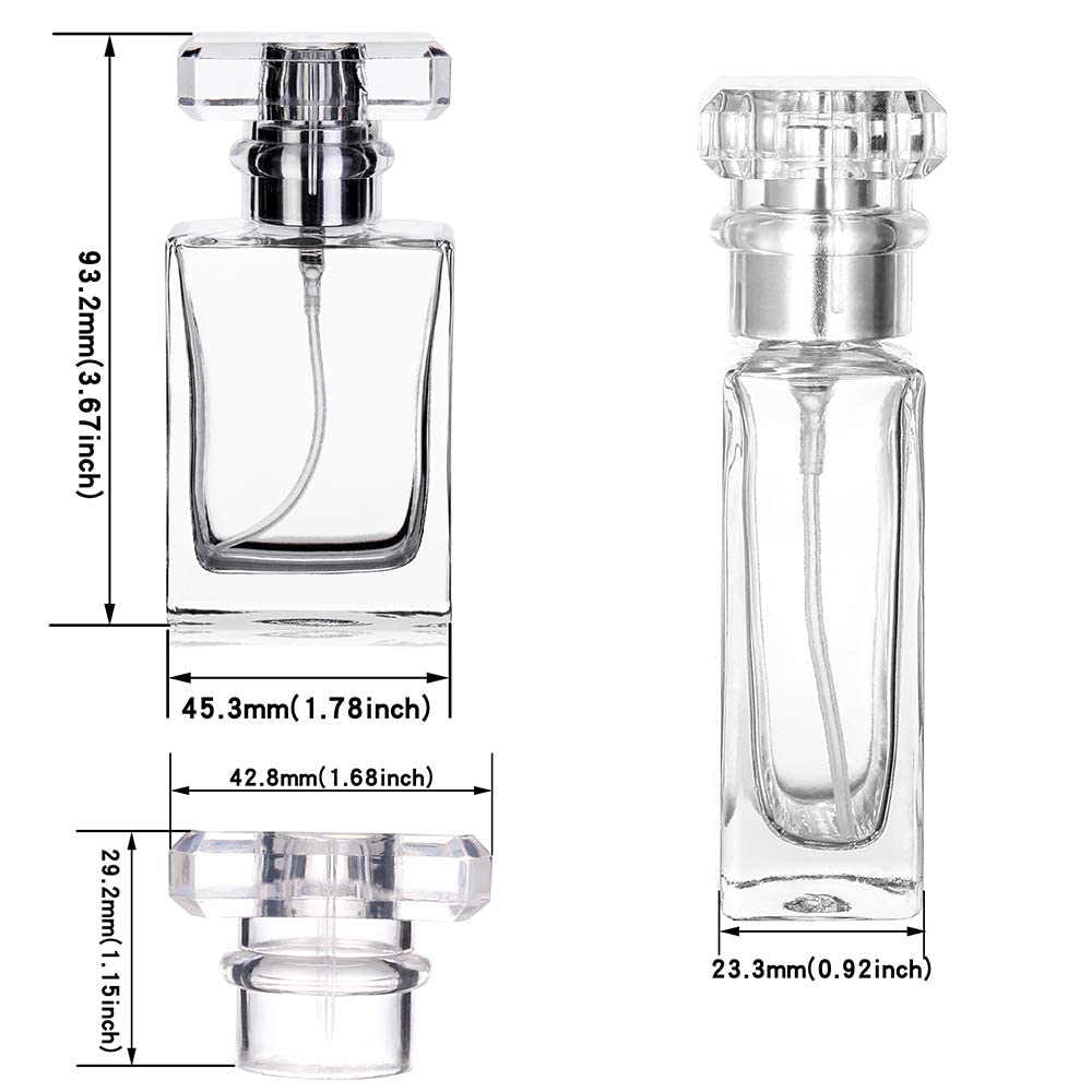 TERRIFI 6-Pack 30ml Refillable Perfume Bottles, Portable Glass Atomizer with Spray Applicator, Ideal for Travel & Gift