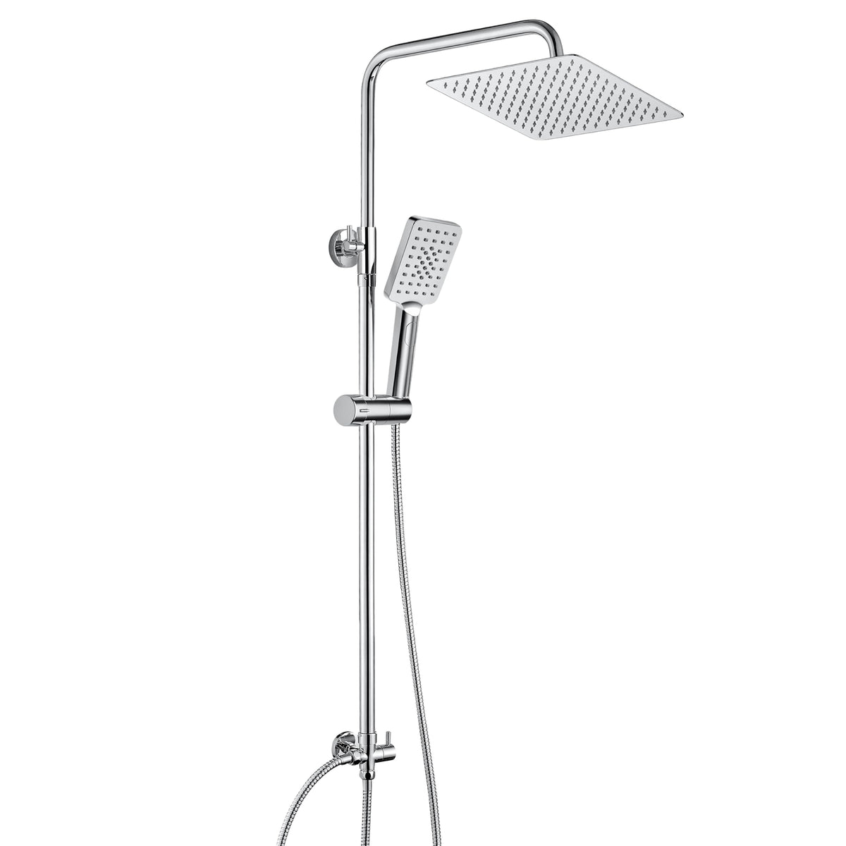 JOHO 304 Stainless Steel Shower Set Rain Shower System with Shower Head (Shower Set with Shower Head Square 20 x 20 cm)