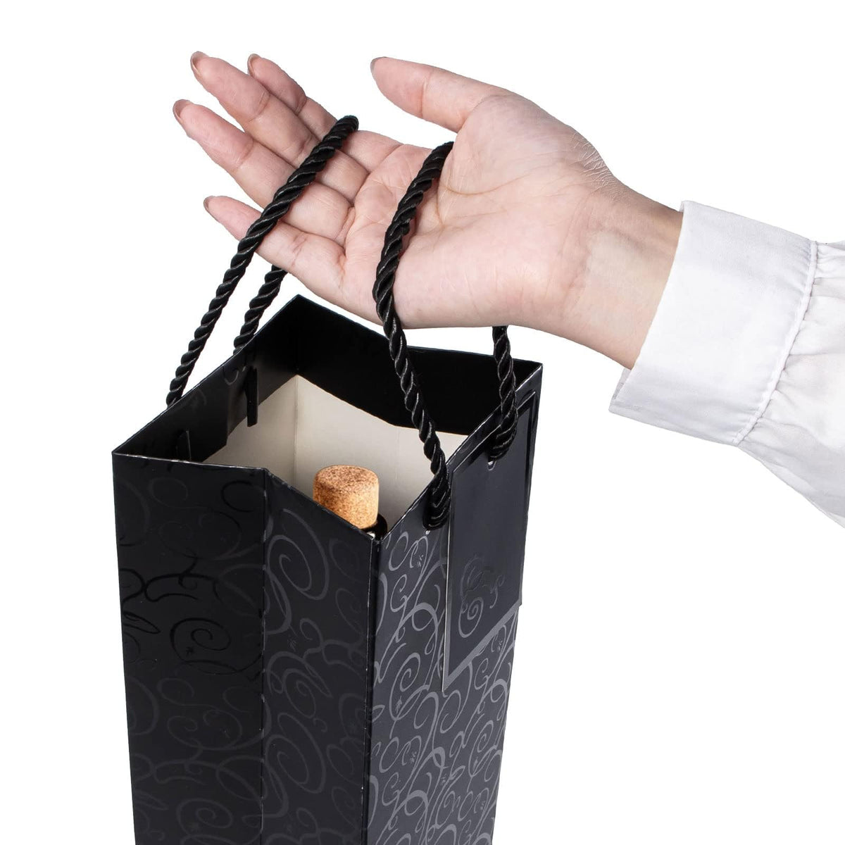 KASTWAVE Wine Gift Bag, Wine Bags 10 Pack, Wine Bags for Wine Bottles Gifts, Wine Bottle Gift Bags