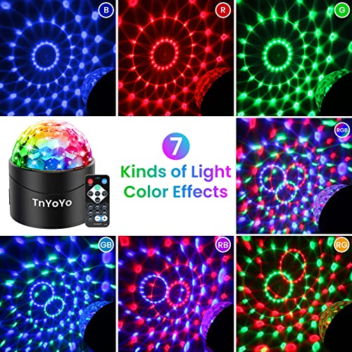 TnYoYo - RGB Disco Ball with Remote, Sound Activated, USB Powered Party Lights