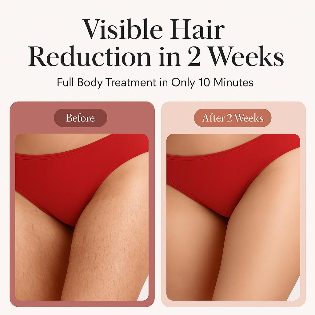 EVO Glow IPL Laser Hair Removal with 19J Energy, 8°C Dual Cooling Hair Removal Device, 400,000 Flashes, Painless Laser Hair Removal for Women & Men, Permanent Hair Removal Heads SKB-2308 - Medaid International
