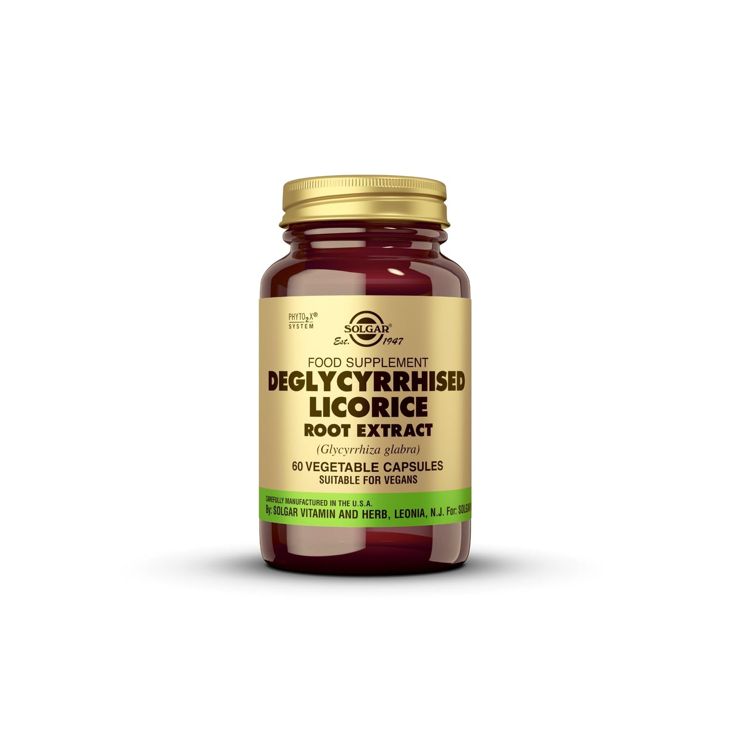 Solgar Standardized Full Potency Deglycyrrhized Licorice Root Extract Vegetable Capsules, 60 Count - Medaid International