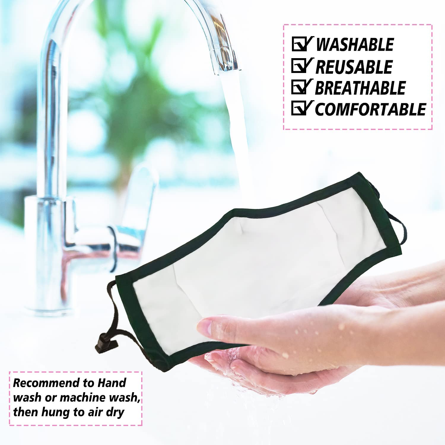 MAZJOYDAY Washable Reusable Cloth Face Masks for Women Men - Breathable Face Mask with Nose Wire and Filter Pocket for Adult - Medaid International