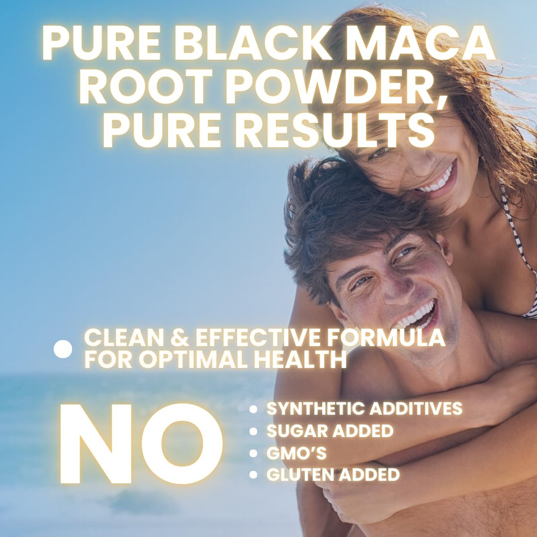 Nutra Guru Black Maca Root Supplement - 90 Vegan Maca Root Capsules for Energy Support, Mood Balance, Mental Focus, Memory Enhancement - Medaid International