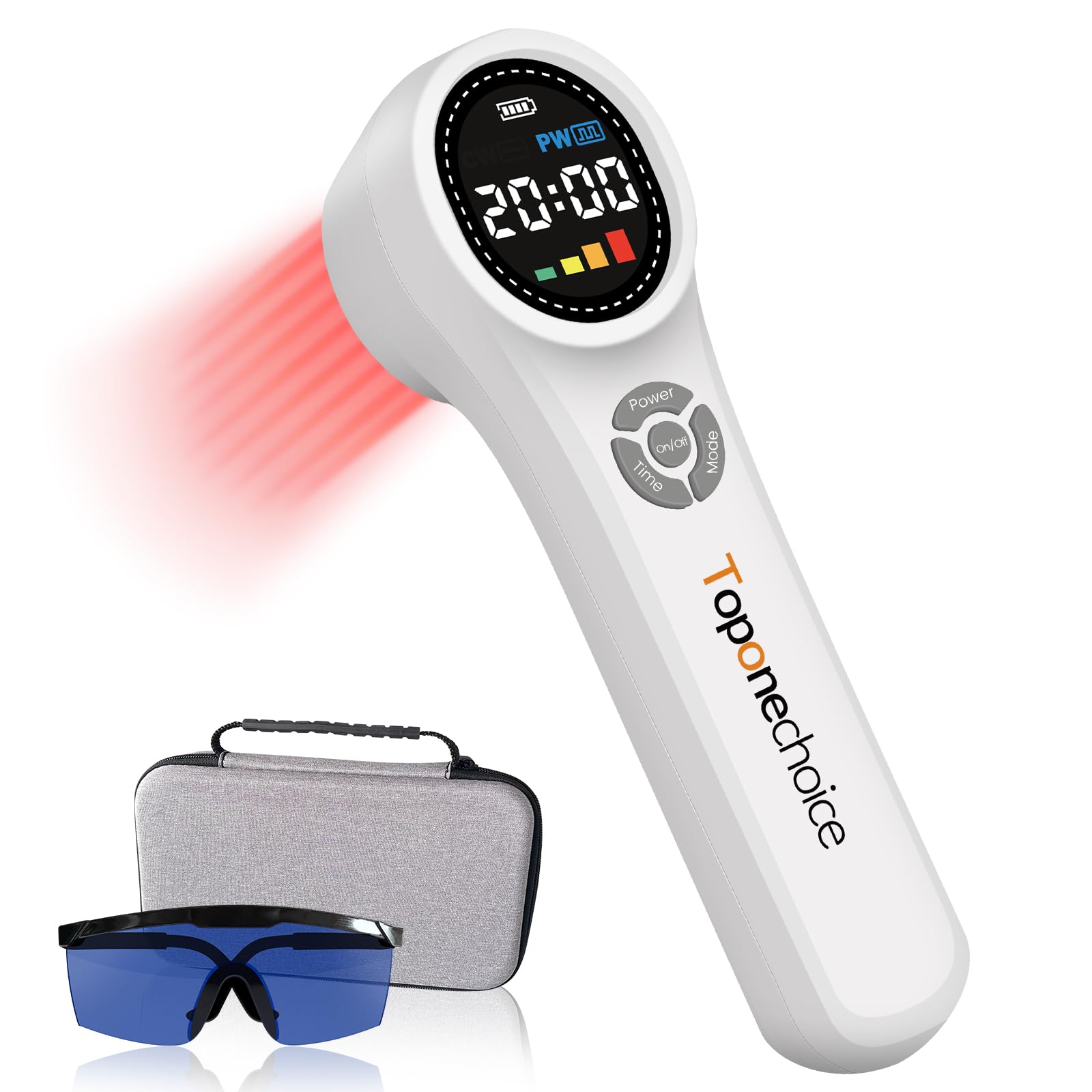 Toponechoice Red Light Therapy Device, 4x980nm+4x810nm+16x660nm, Near Infrared Light Therapy for Humans Body Pet Dogs Horses, Light Therapy Machine for Body Joint Back Knee Muscle Relax Pain Relief - Medaid International
