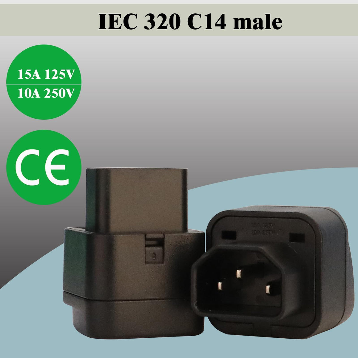 KASTWAVE Black 2 Pack C14 to UK Outlet Socket, IEC 60320 Plug - IEC 320 C14 Male to UK Plug C13 Socket Conversion Adapter