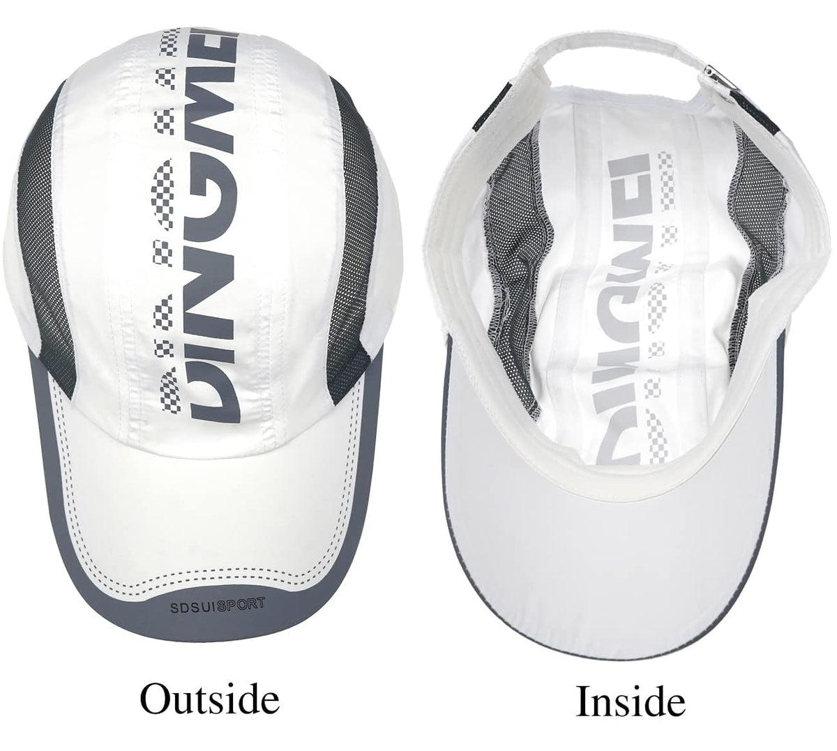 TERRIFI Quick Drying Baseball Cap, Sun Hats for Men & Women, Mesh Lightweight Protection UV for Outdoor Sports (White)