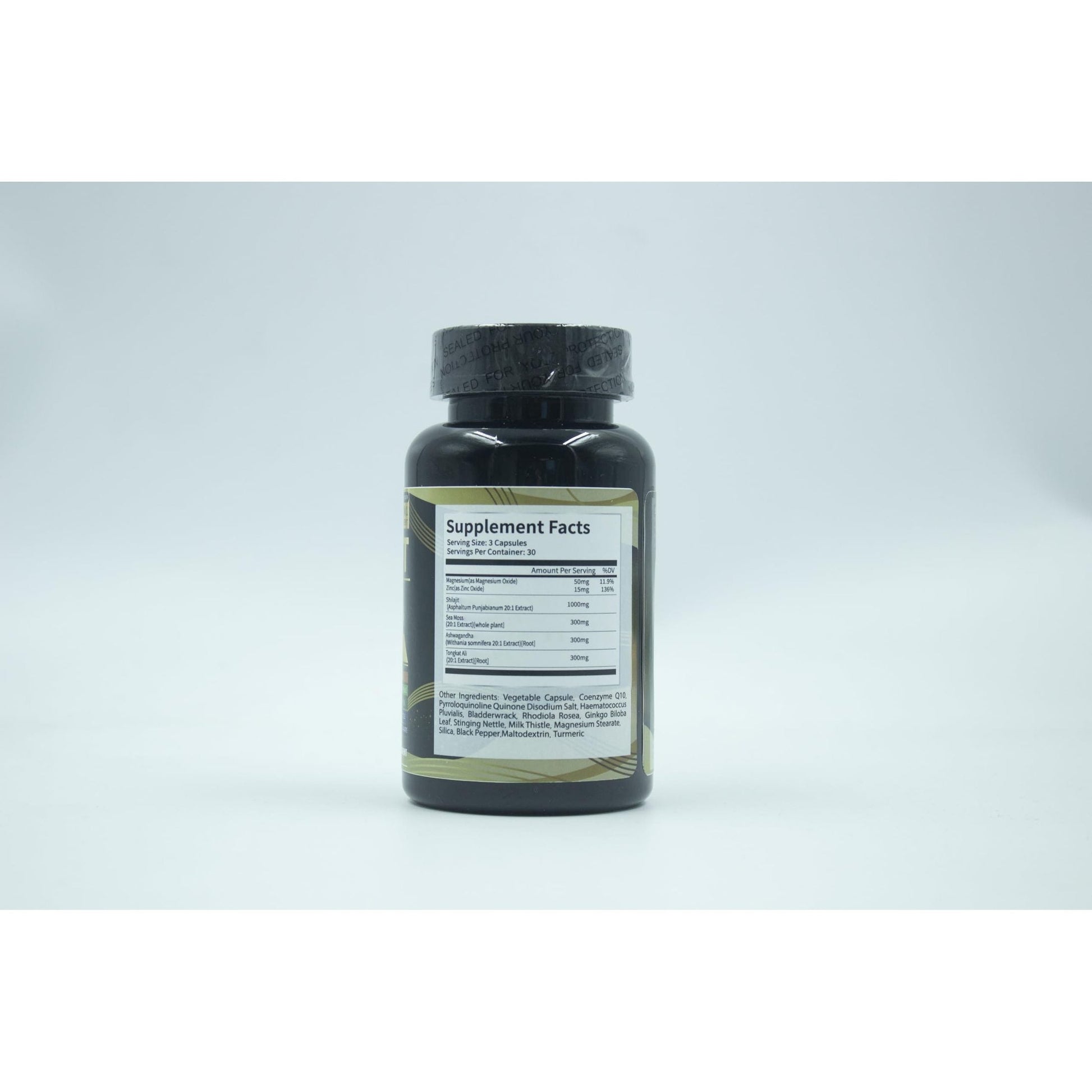 Uheco Shilajit Supplement with Sea Moss, Ashwagandha, Tongkat Ali - Shilajit Pure Himalayan Organic Fulvic Acid Capsules - 90 Count - Medaid International