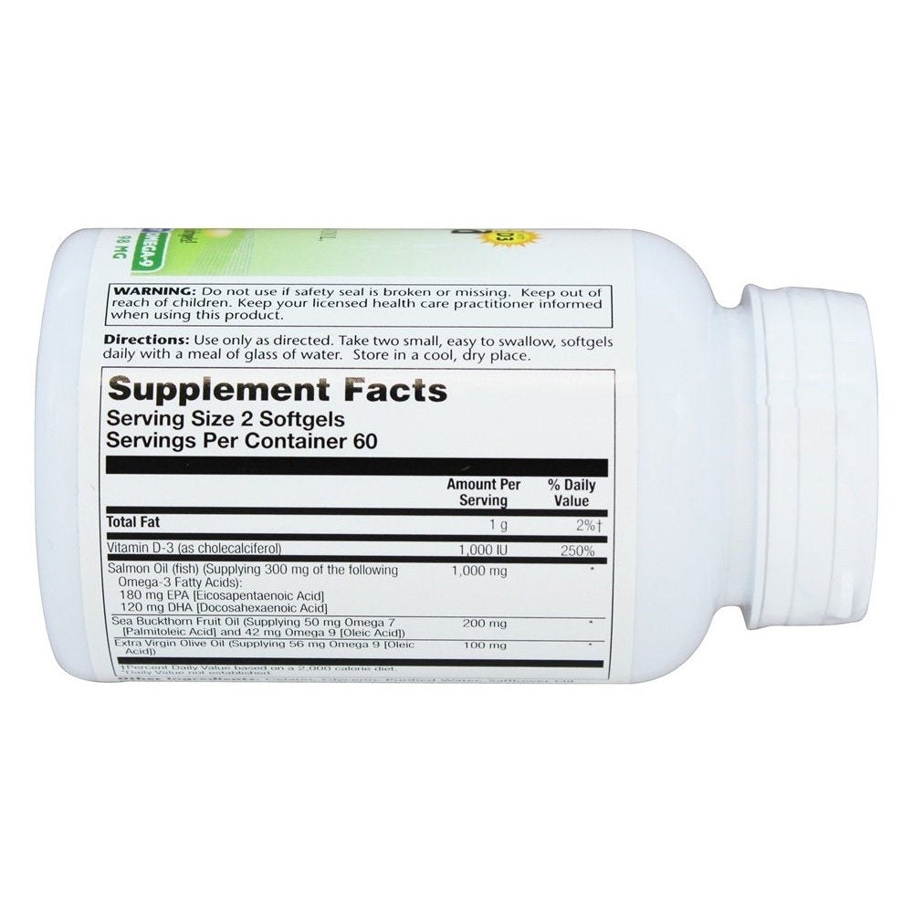 Solaray Super Omega 3-7-9 with Vitamin D-3 & Salmon Oil, 120 Softgels - Medaid International