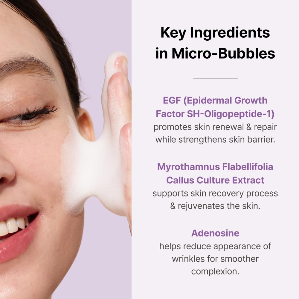 MENOKIN 30 Seconds Quick Bubble Mask [REPAIR] - [EGF Liposome] in Micro-bubbles for Skin Restoration, Hypoallergenic Bubble Capsule for Deep Repair, Korean Skin Care Essential, 70 Uses, fl.oz - Medaid International