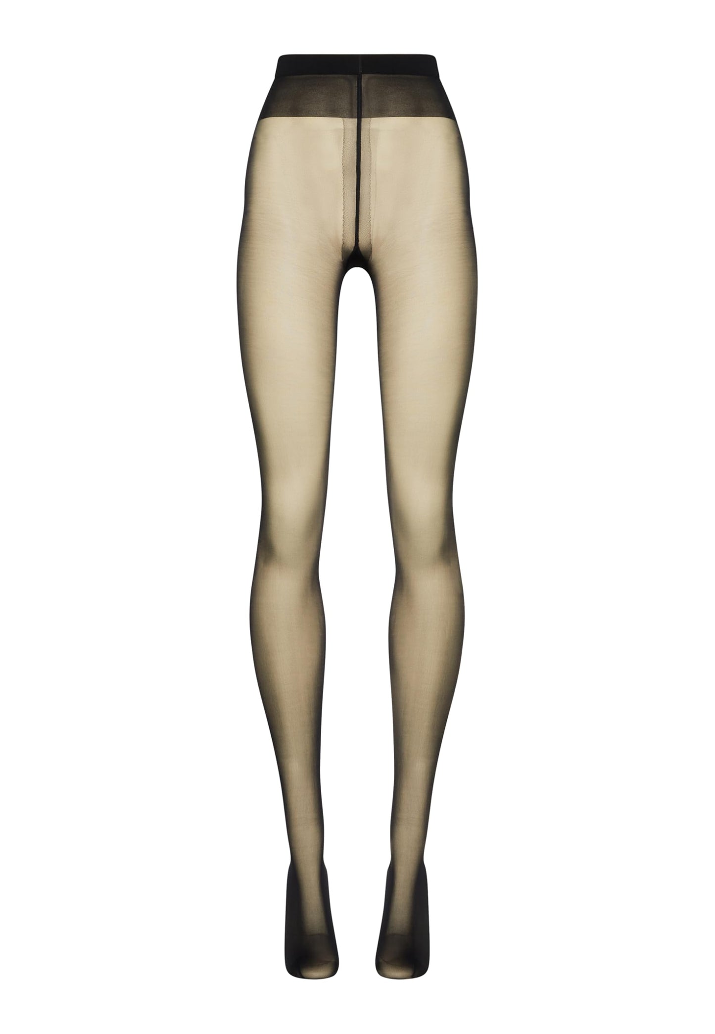 Wolford Individual 10 Tights For Women Sheer Shaping Pantyhose Reinforced Panty Shadow Toe Soft Waistband for All-Day Comfort Black Black Large - Medaid International