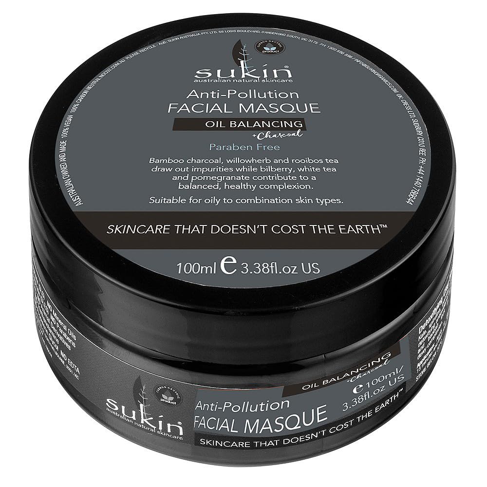 SUKIN Oil Balancing Charcoal Facial Masque, 100 ML - Medaid International