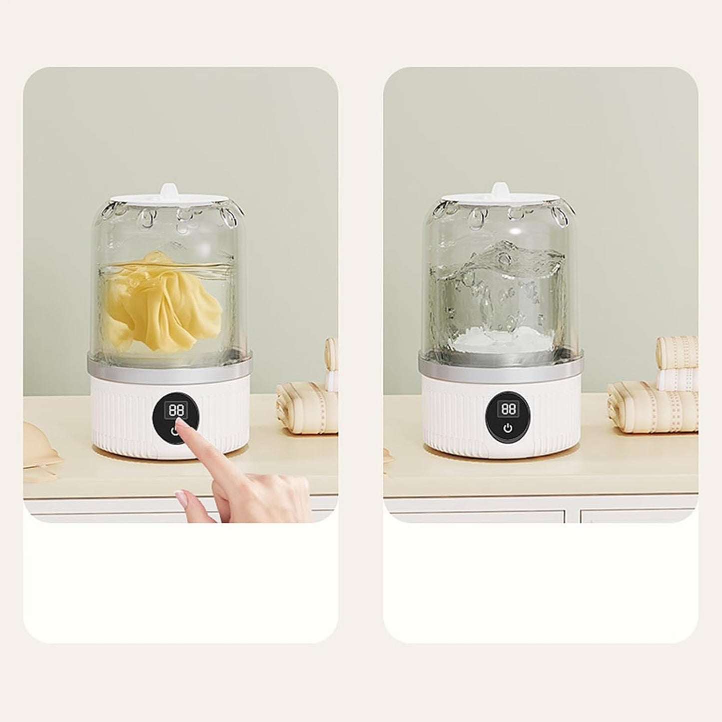 Sock Washing Machine | Baby Washing Machine | Compact Cordless Electric Automatic Device For Underwear Socks Student Dorm