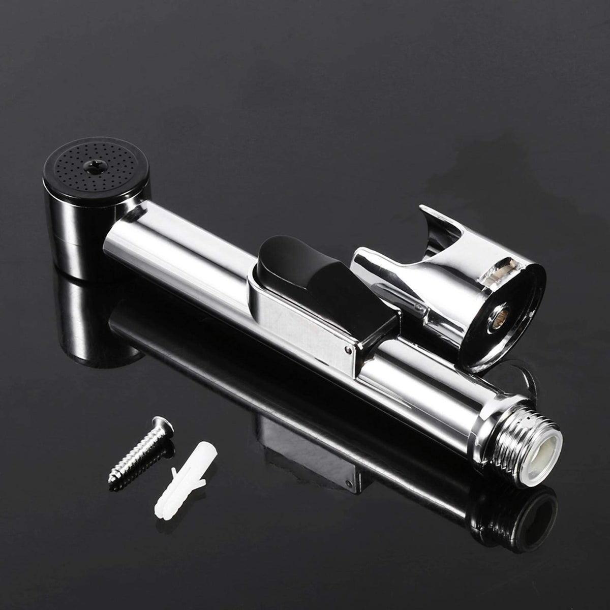 Handheld Bidet Spray Head, ABS Shattaf Stainless Steel Home Bathroom Portable Chrome Plated Toilet Bidet Shower Spray