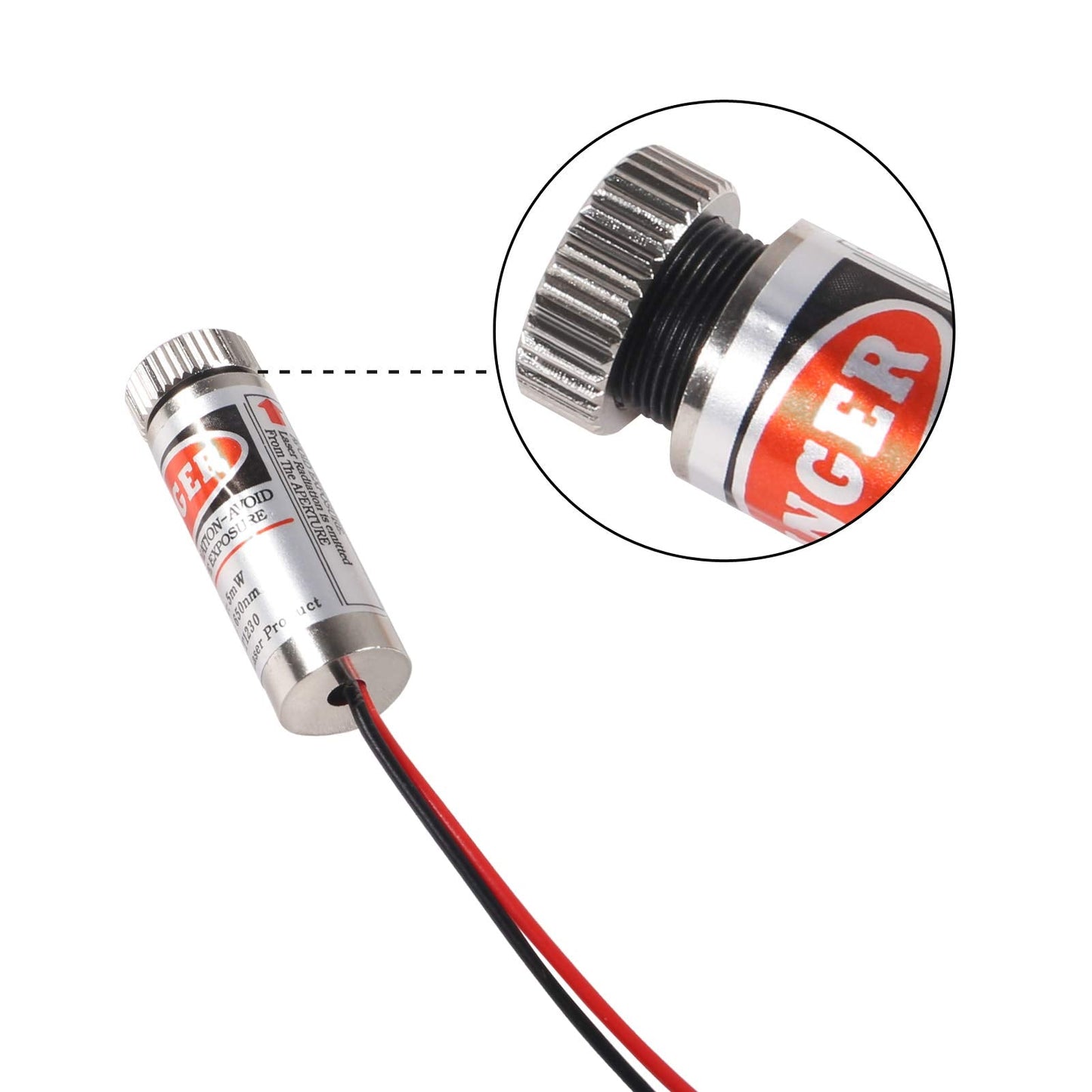UMLIFE 5pcs 650nm 5mw Laser Head Laser Tube Adjustable Focus 3~5V Red Laser Tube for Sight Positioning Sighting Telescope (Dot) - Medaid International