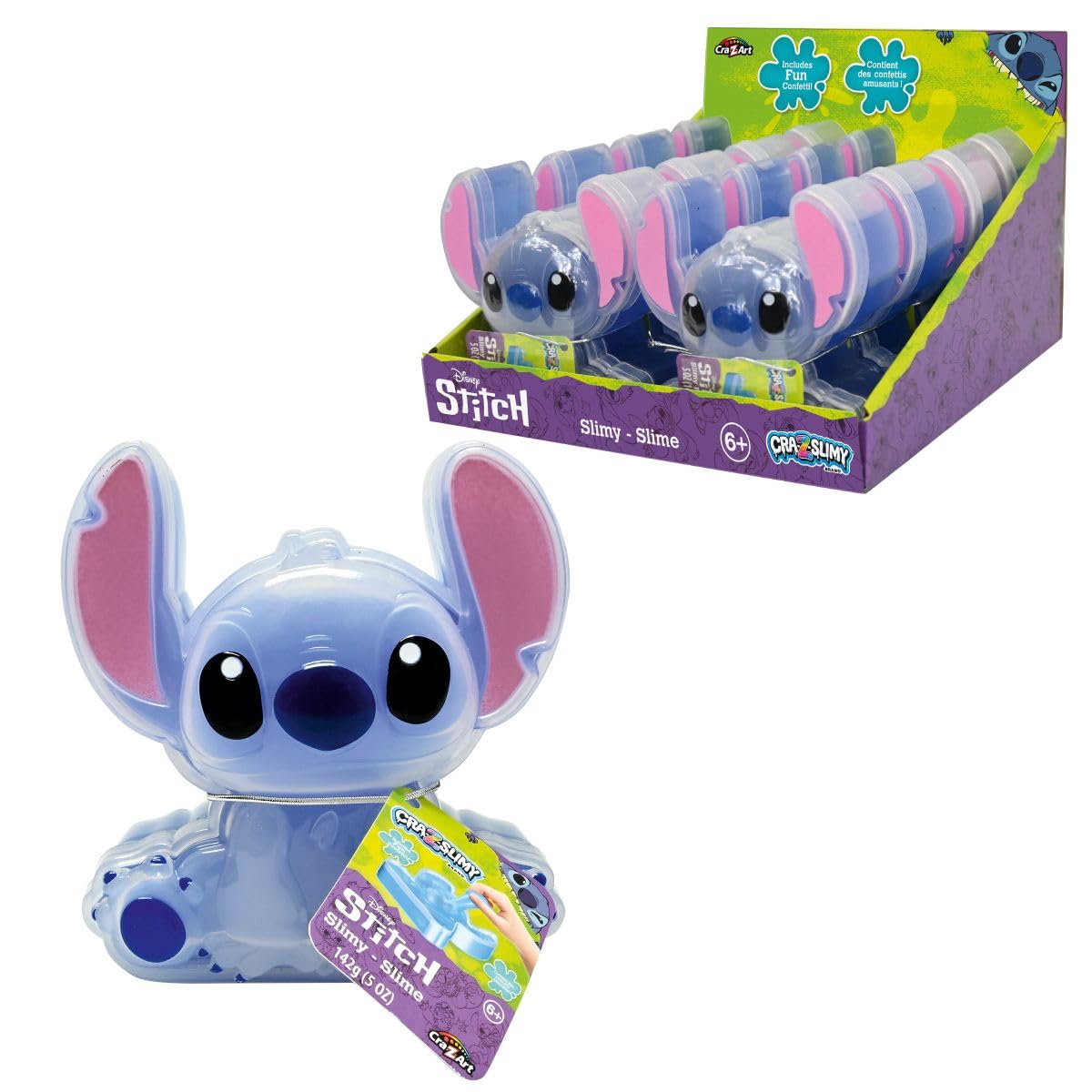 Lexibook, Disney Stitch, Stretchable Slime Stitch, Lilo & Stitch, Blue, SLIM01D