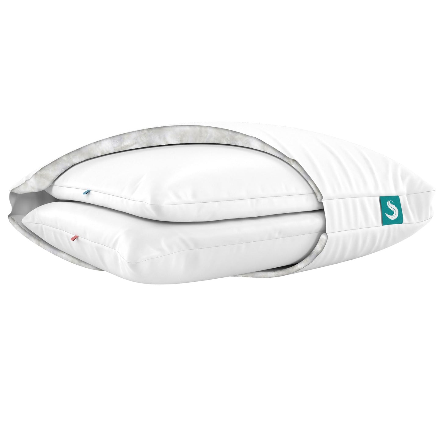Sleepgram 2-Pack Cooling Bed Pillows & Removable Cover for Sleeping Sets, Queen Size - Adjustable and Washable Bedding Pillow Set for Comfortable Sleep - Medaid International