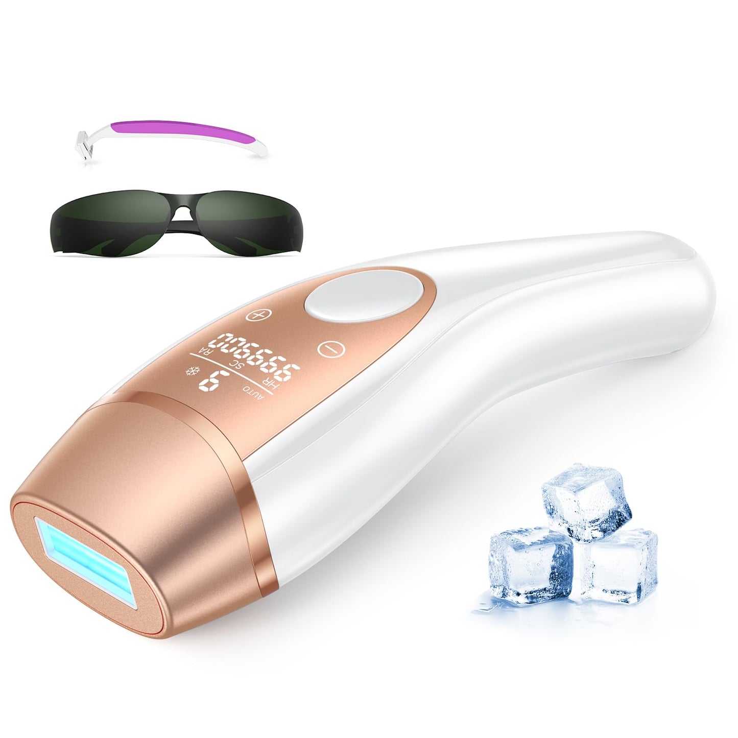 Laser Hair Removal for Women & Men - ZAIRUZ IPL Laser Hair Removal Device with Painless 5℃ Ice Cooling, 3 in 1 at-Home Permanent Hair Remover for Face, Body, Bikini - Medaid International
