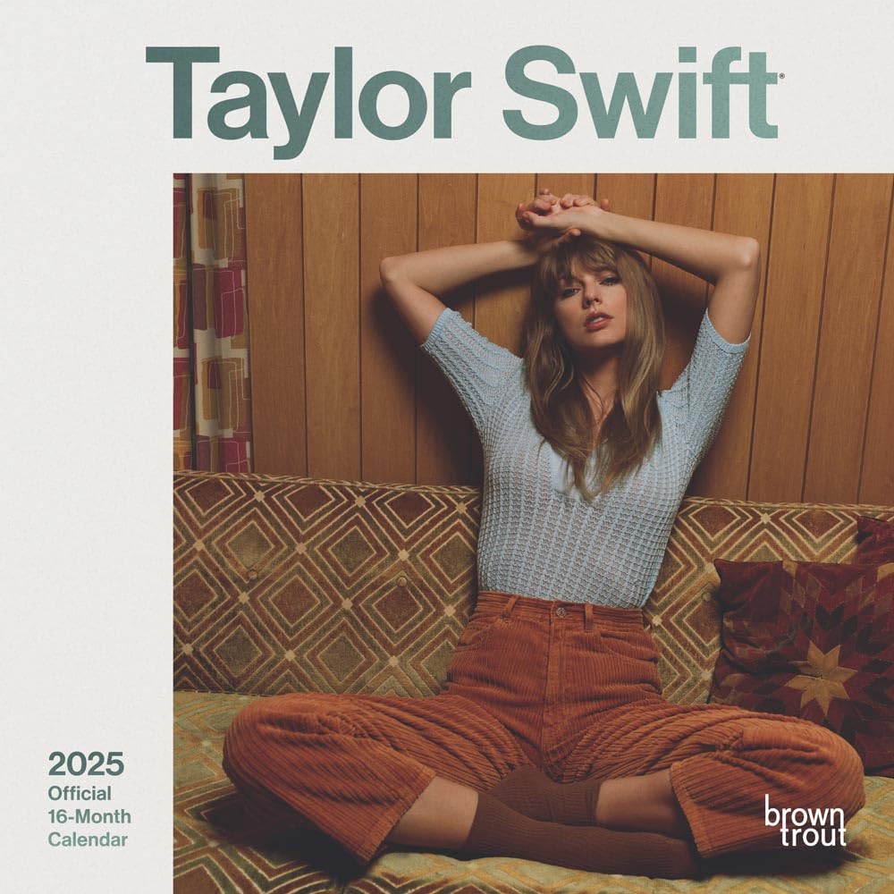 Taylor Swift OFFICIAL | 2025 7 x 14 Inch Monthly Mini Wall Calendar | Plastic-Free | BrownTrout | Music Pop Singer Songwriter Celebrity - Medaid International