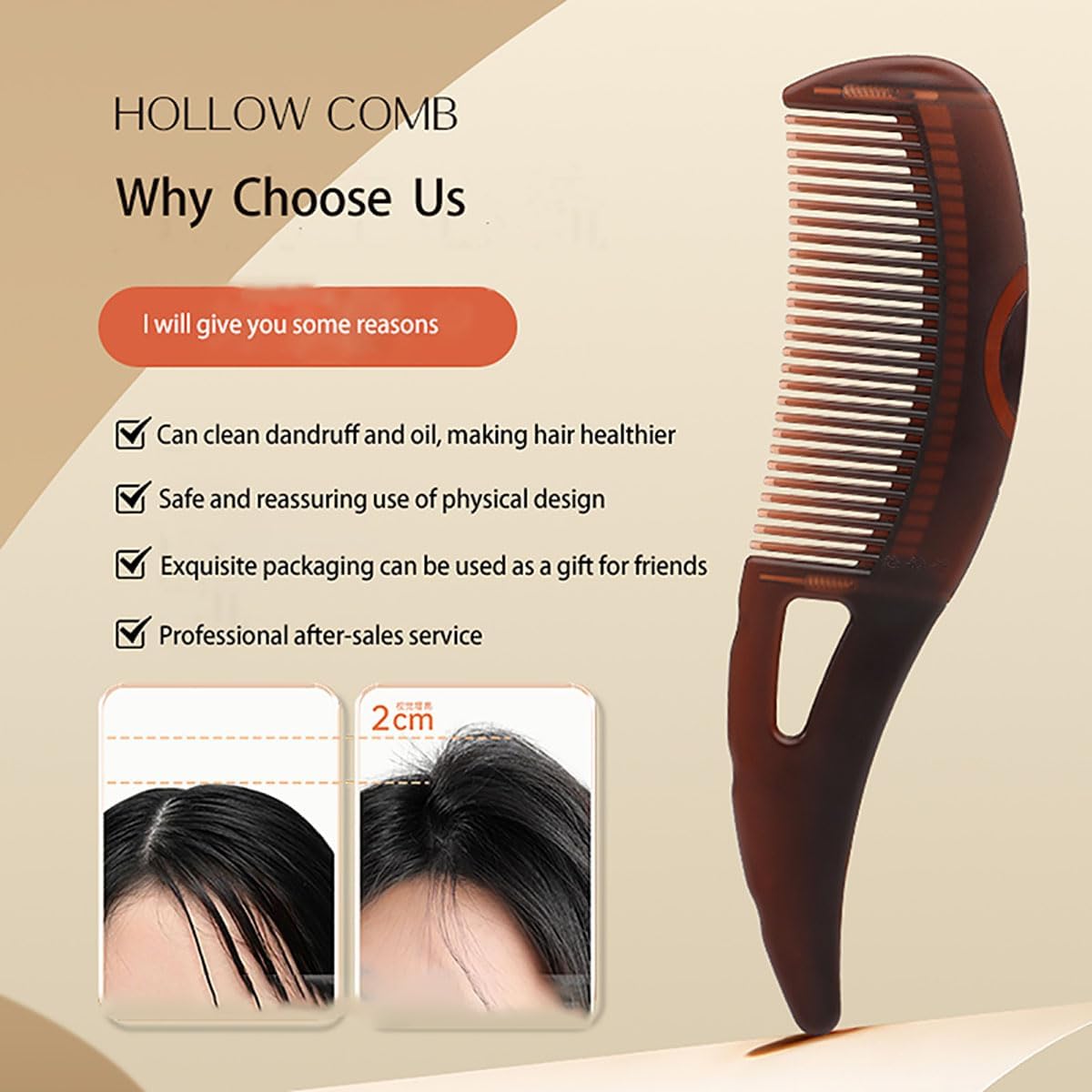 Kastwave Dandruff Comb, Massage Comb Hair, Energy Allows For The Effective Removal Of And Dirt, Healthier Scalp Better Hair Quality,
