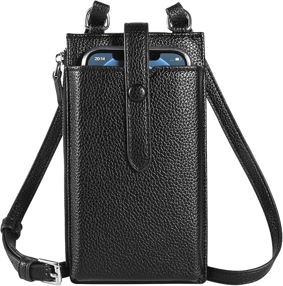TERRIFI Women's Small Crossbody Bag and Cell Phone Wallet with Adjustable Shoulder Strap and Card Slots for iPhone 15 14 13 Pro Max and Most Smartphones Under 6.6 Inches Compact Lightweight Mini Bag