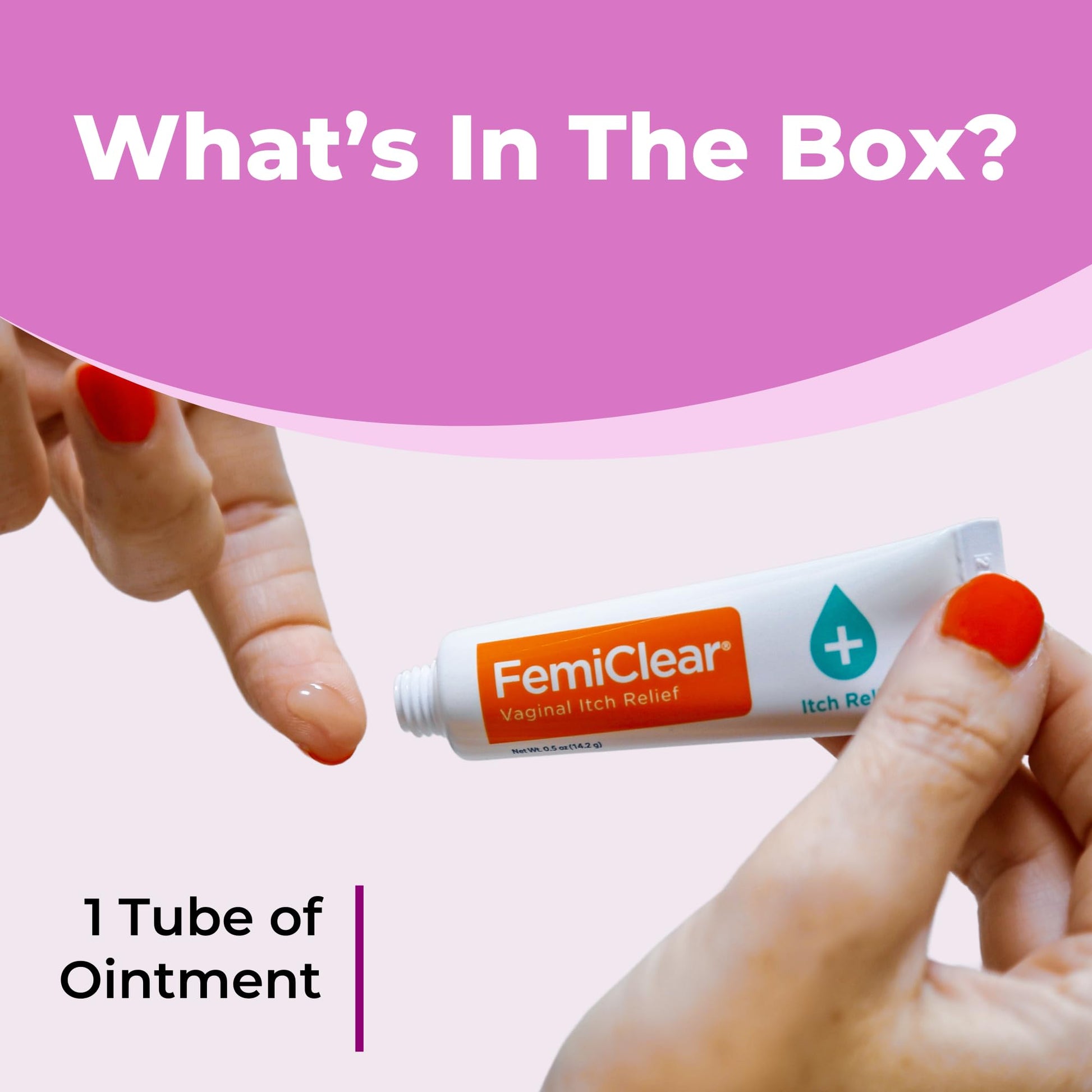 FemiClear Vaginal Itch Relief | Fast Feminine Itch Relief | Made with All-Natural & Organic Ingredients | Feminine Hygiene Products | Vaginal Health | Relieve External Itch | 0.5oz Tube - Medaid International