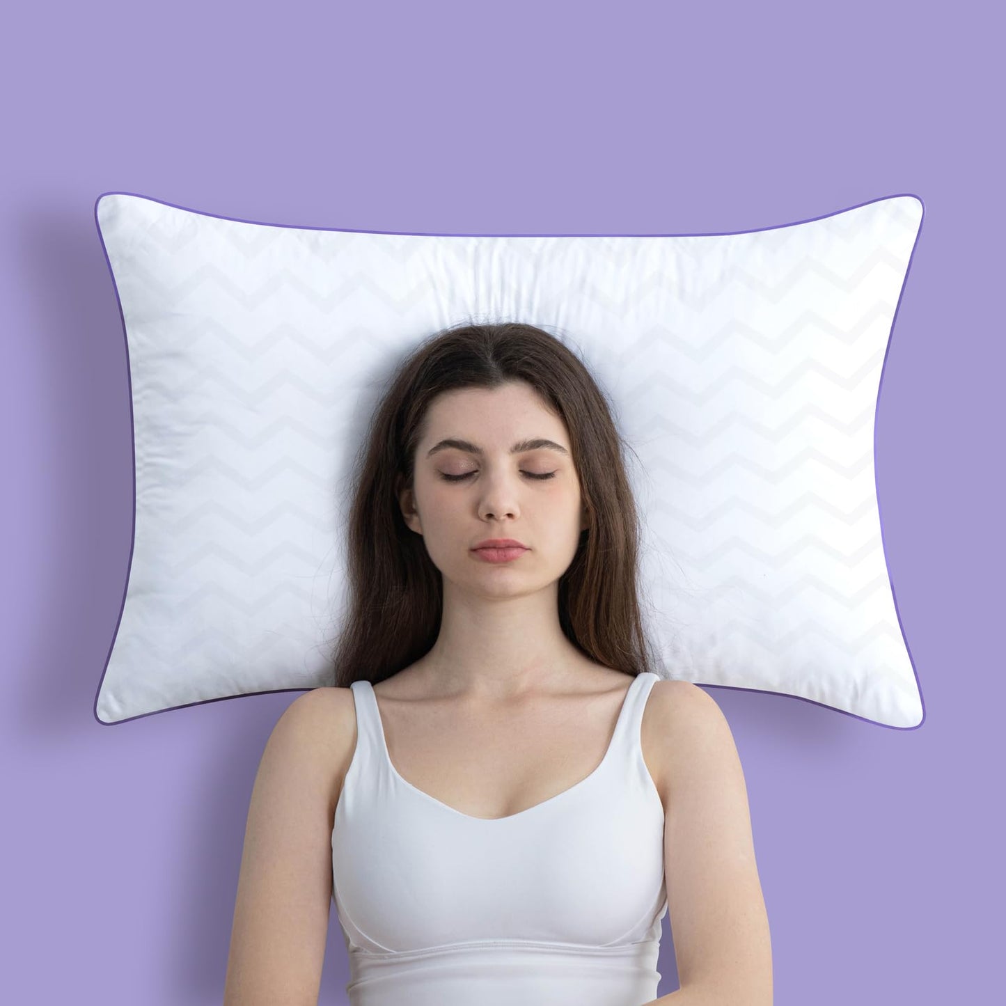 MOLCLCUY Bed Pillows Queen Size Set of 2,Hotel Collection Pillows for Side and Back Sleepers,Super Soft Down Alternative Microfiber Filled Pillows - Medaid International