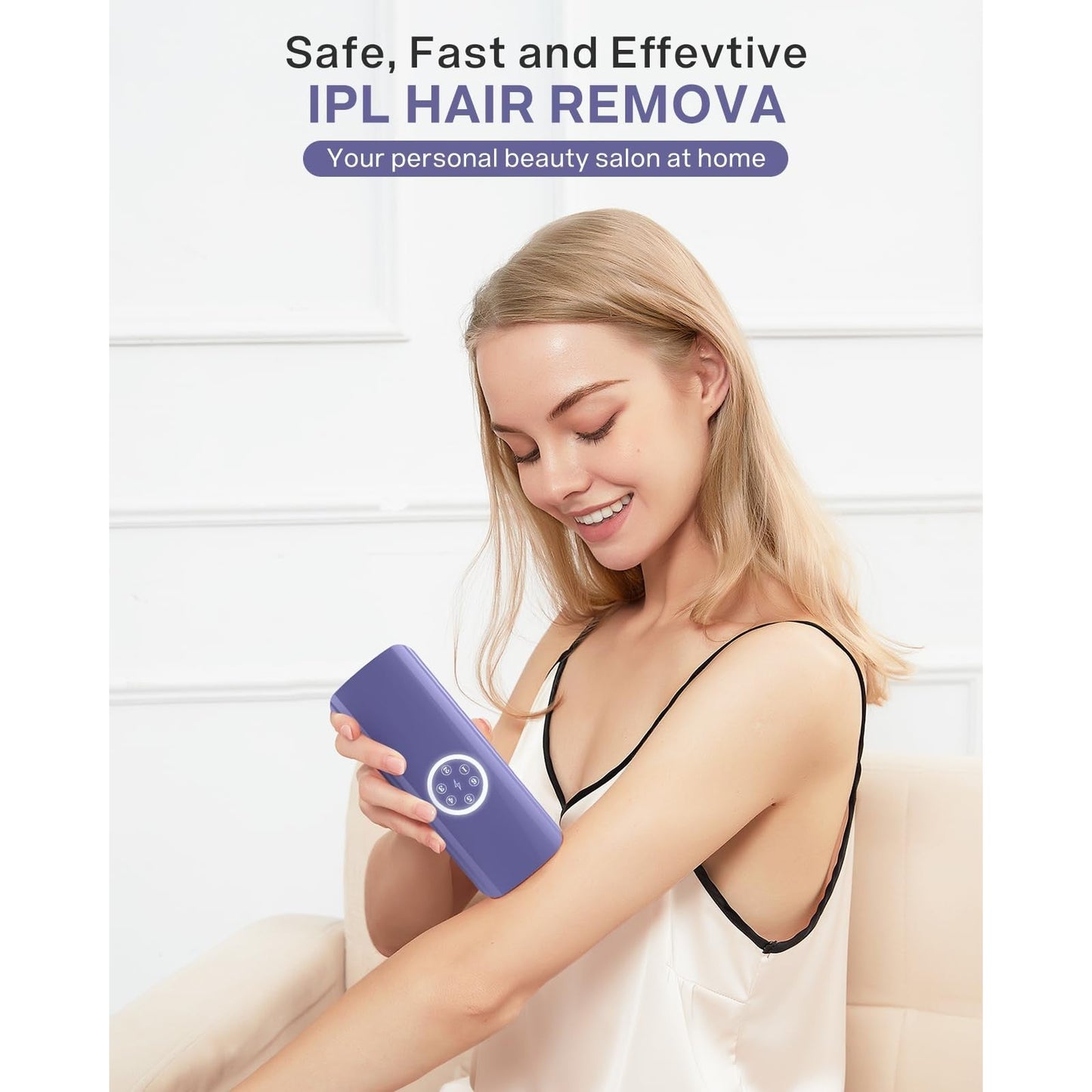 Laser Hair Removal for Women and Men, IPL Hair Remover Device Permanent for Face Body and Bikini, at-Home Laser Hair Removal Device is Safe Effective, Nearly Painless & Long-Lasting Results - Medaid International