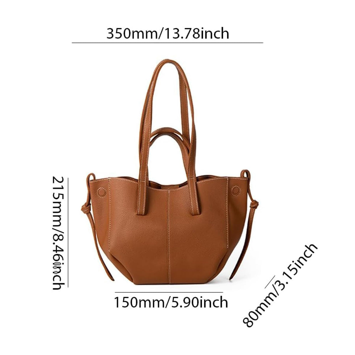 TERRIFI Ruched Shoulder Bag, Women Vintage Hobo Handbag, Shoulder Handbag Purse for Women, Crescent Clutch Purse for Women Small Mini Cute Tote Handbag, Leather Tote Bag With Magnetic Closure (Brown)