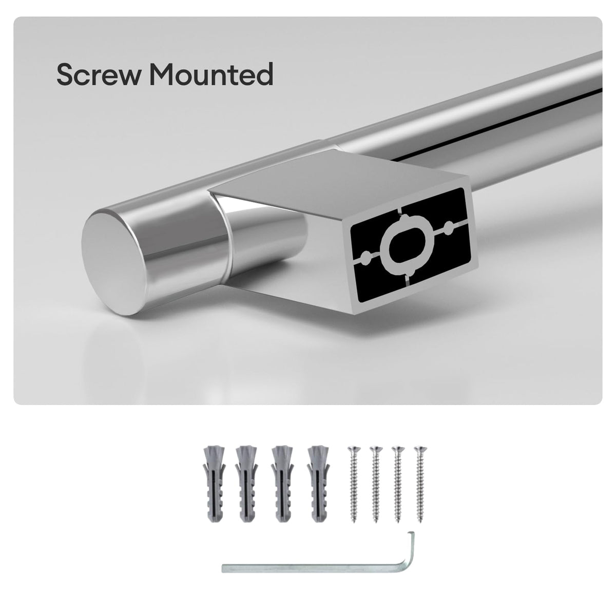 JOMOO Shower Riser Rail, Wall Mounted Shower Rail Adjustable Shower Head Holder, Shower Holder Bracket, Chrome