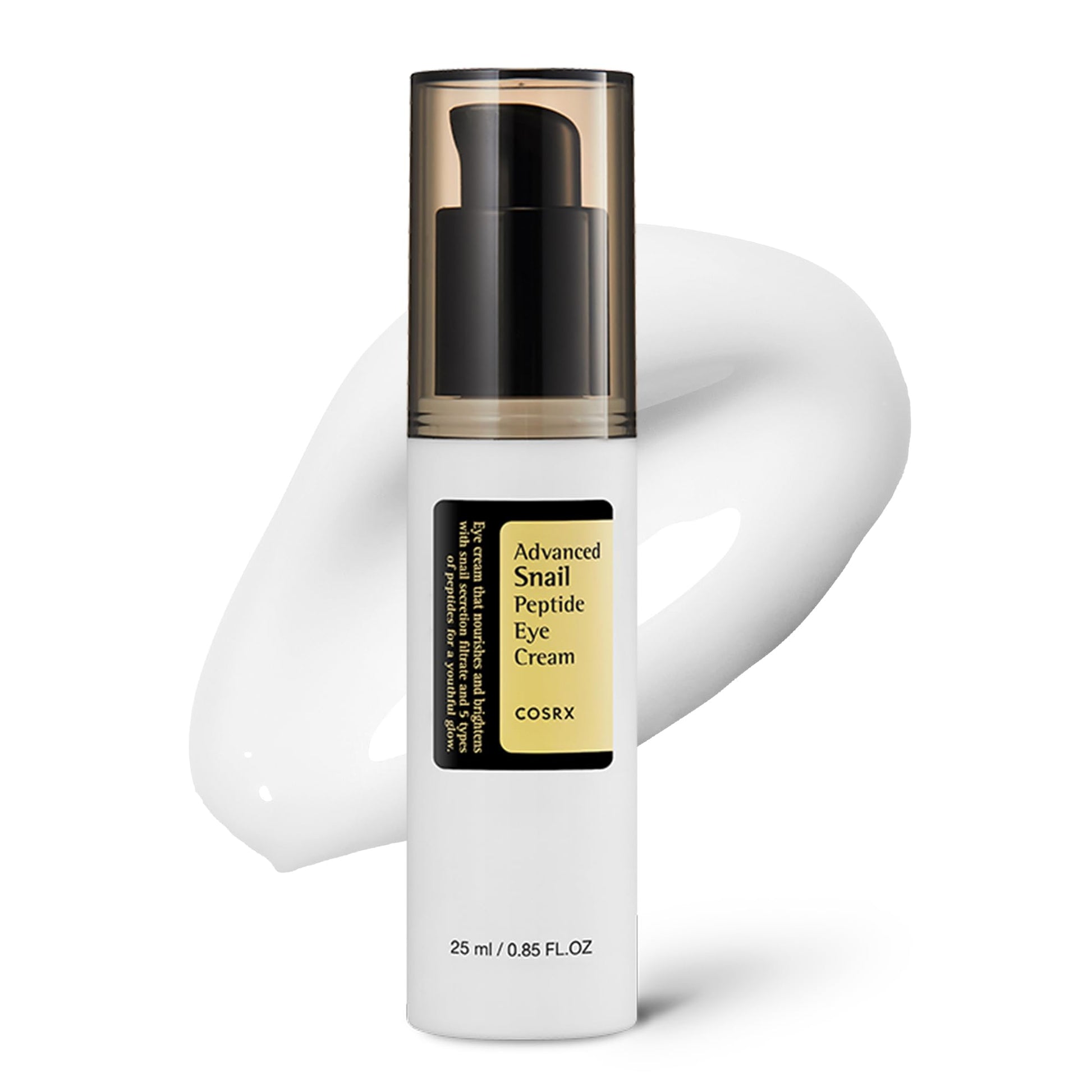 COSRX Snail Mucin Peptide Under Eye Cream, 0.84 fl oz, 73.7% Snail Mucin and Niacinamide, Eye Care, Eye Cream Anti Aging, Dark Circles, Korean Skin Care, Stocking Stuffers for Women - Medaid International