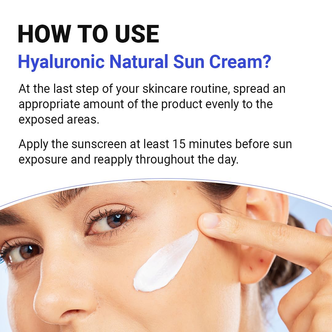 ISNTREE Hyaluronic Acid Natural Suncream SPF50 PA++++ 50ml, 1.69 fl.oz | Evens out skin tone | Lightweight sunscreen | Replenishes moisture - Medaid International