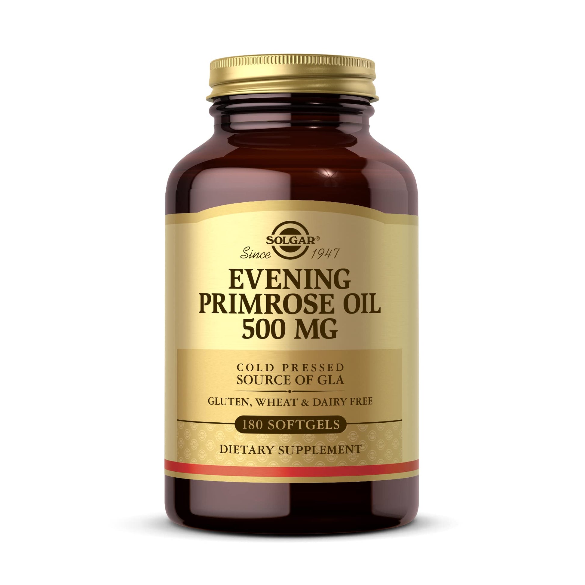 Solgar Evening Primrose Oil 500 mg, 180 Softgels - Promotes Healthy Skin & Cardiovascular Health - Nutritional Support for Women - Gluten Free, Dairy Free - 180 Servings - Medaid International
