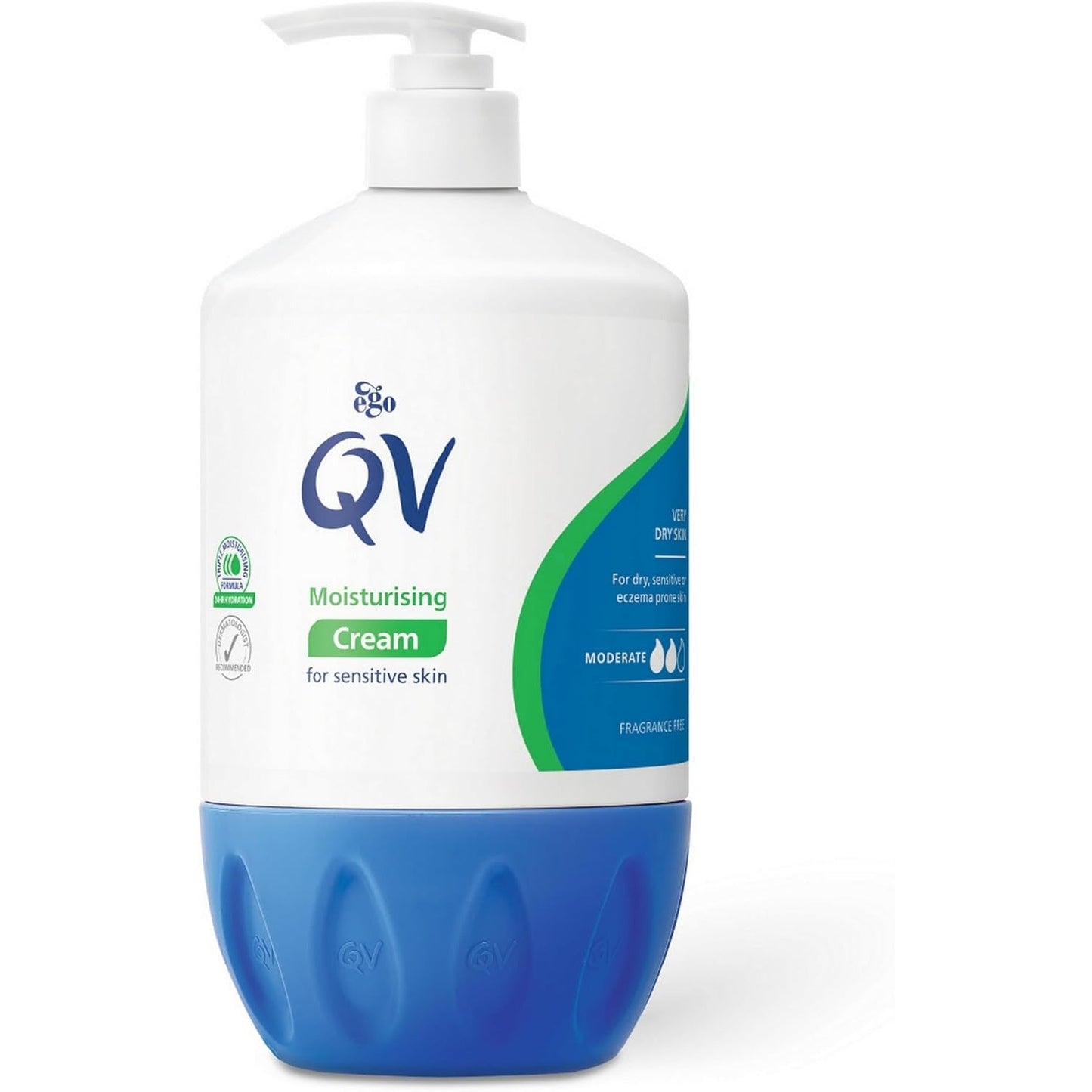 QV Cream, 500g (Pack of 1) | 10% Glycerin | Rich Protective Moisturiser, Hydrating Skin Care | Pump Dispenser Bottle - Medaid International