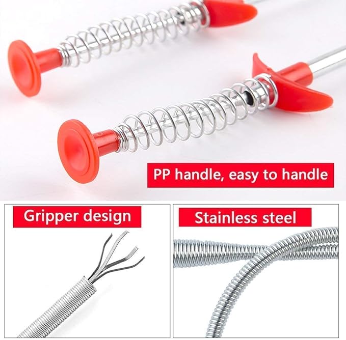 Stainless Steel Drain Cleaning Claw – Flexible Grabber Tool