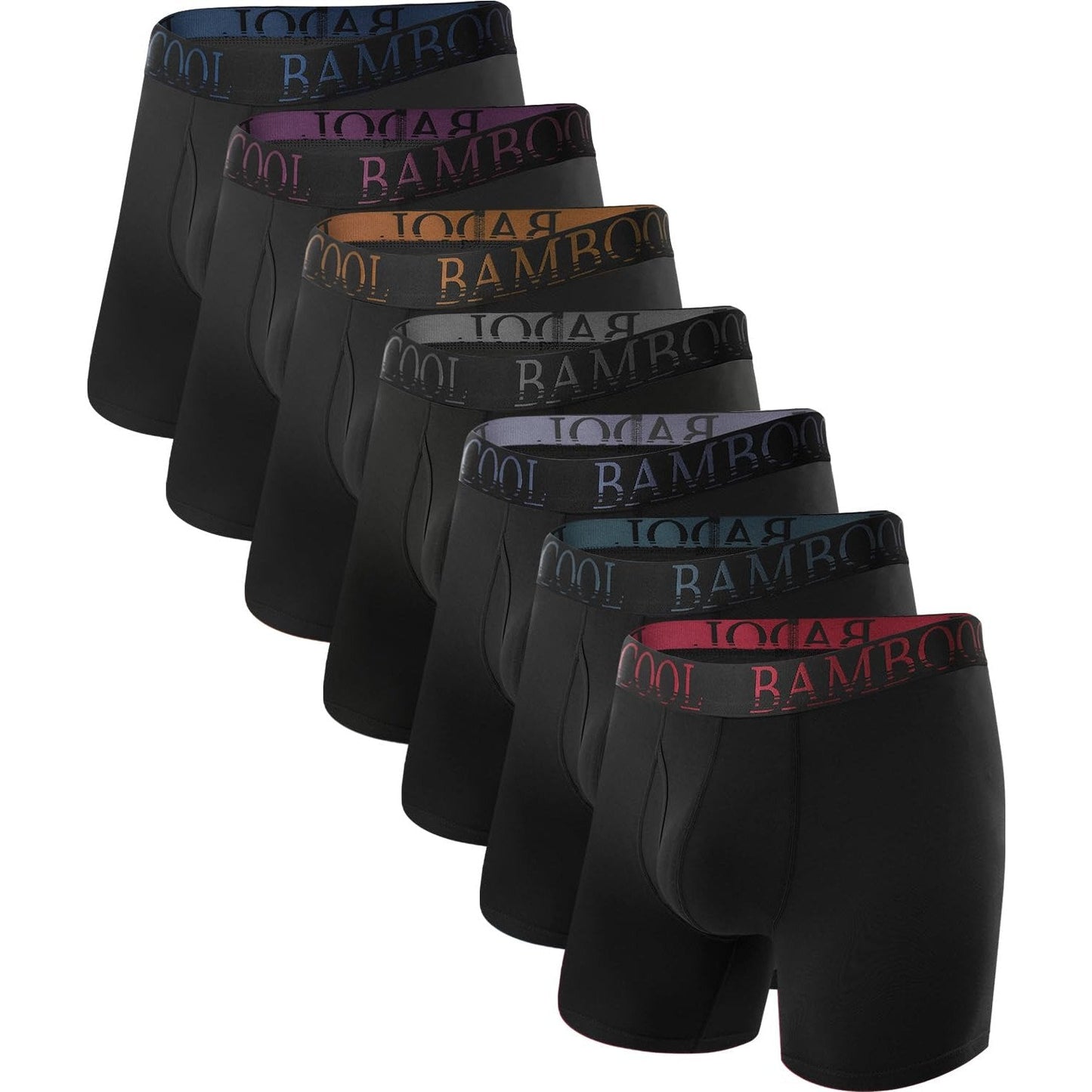 BAMBOO COOL Men's Ultra ComfortSoft Underwear, Moisture Wicking & Breathable No Ride Up Boxer Briefs with Fly, Multipack - Medaid International