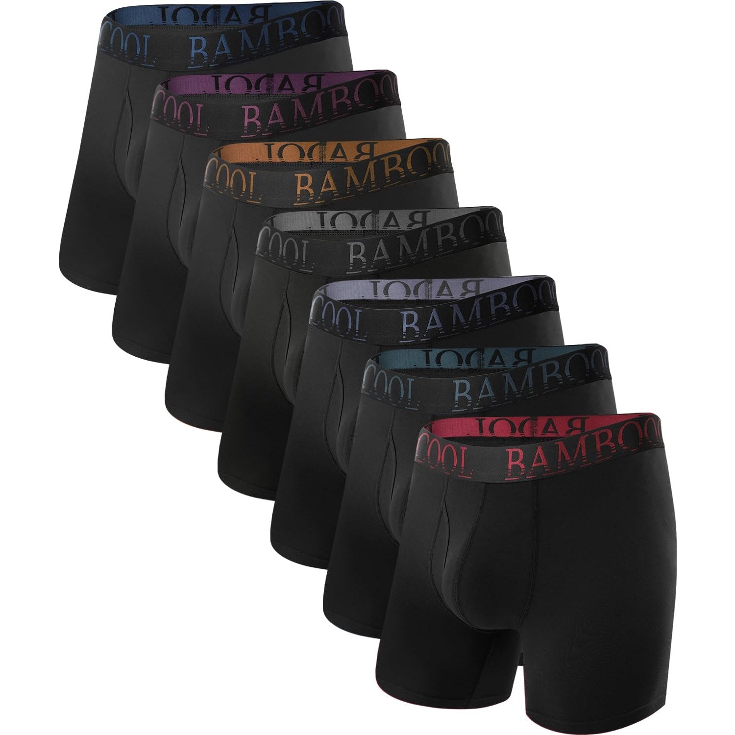 BAMBOO COOL Men's Ultra ComfortSoft Underwear, Moisture Wicking & Breathable No Ride Up Boxer Briefs with Fly, Multipack - Medaid International