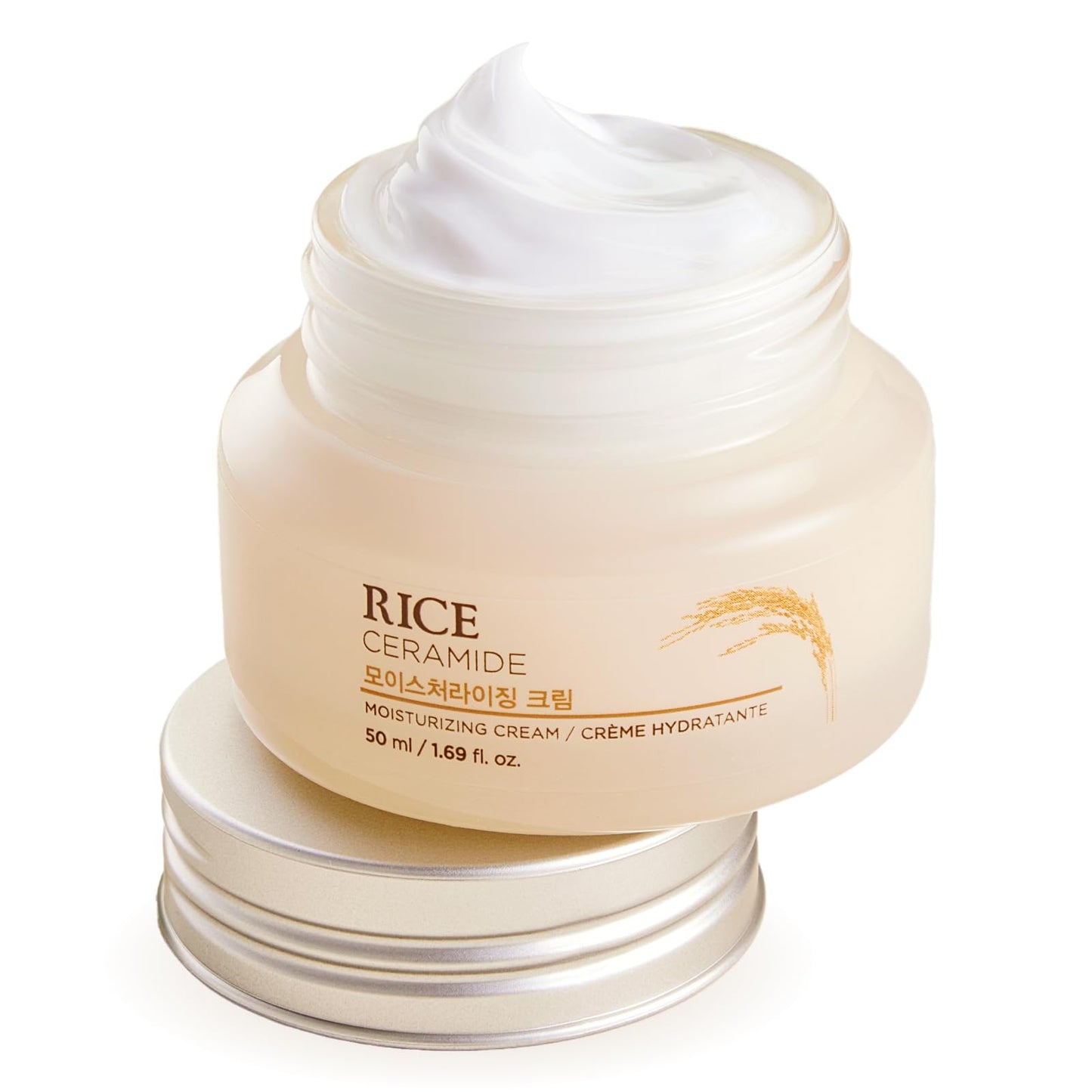 The Face Shop Rice Ceramide Cream, Hydrating Face Moisturizer, for Dry & Combination Skin, Lightweight, Fast-absorbing, 1.69 fl. oz. - Medaid International