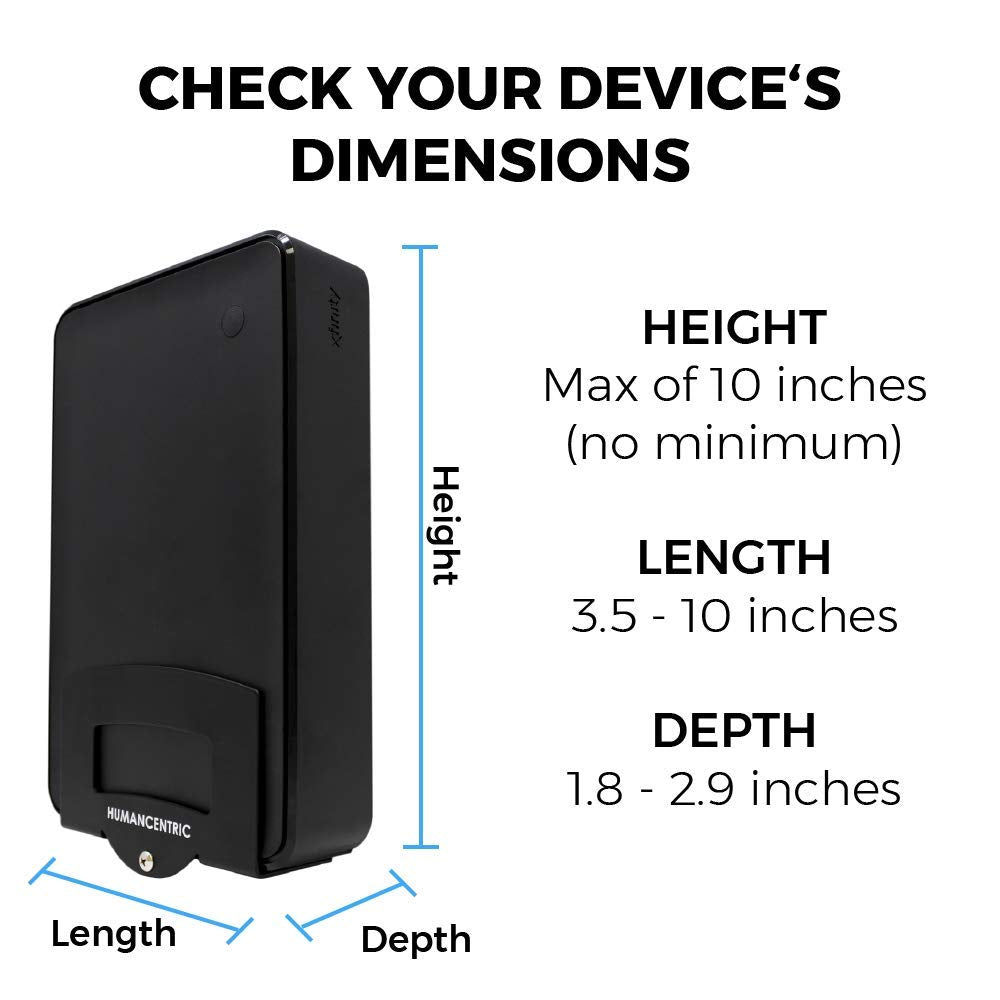 HumanCentric Cable Box and Modem Mount, Adjustable Wall Mount for Small and Wide Devices, Cable Boxes, Modems, DVD Players, Streaming Media Devices, Mount on The Wall Behind TV, Hardware Included - Medaid International